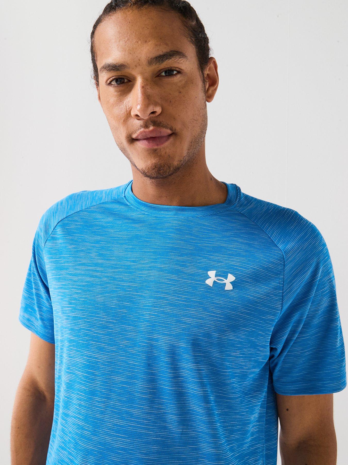 Image 4 of 5 of UNDER ARMOUR Mens Training Tech Textured T-Shirt - Blue