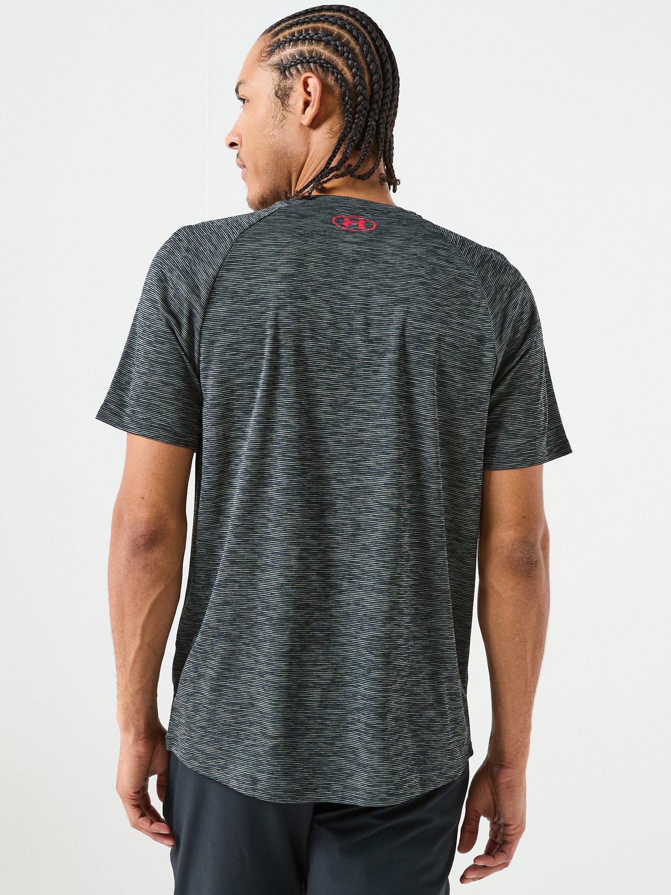 Image 2 of 6 of UNDER ARMOUR Mens Training Tech Textured T-Shirt - Black