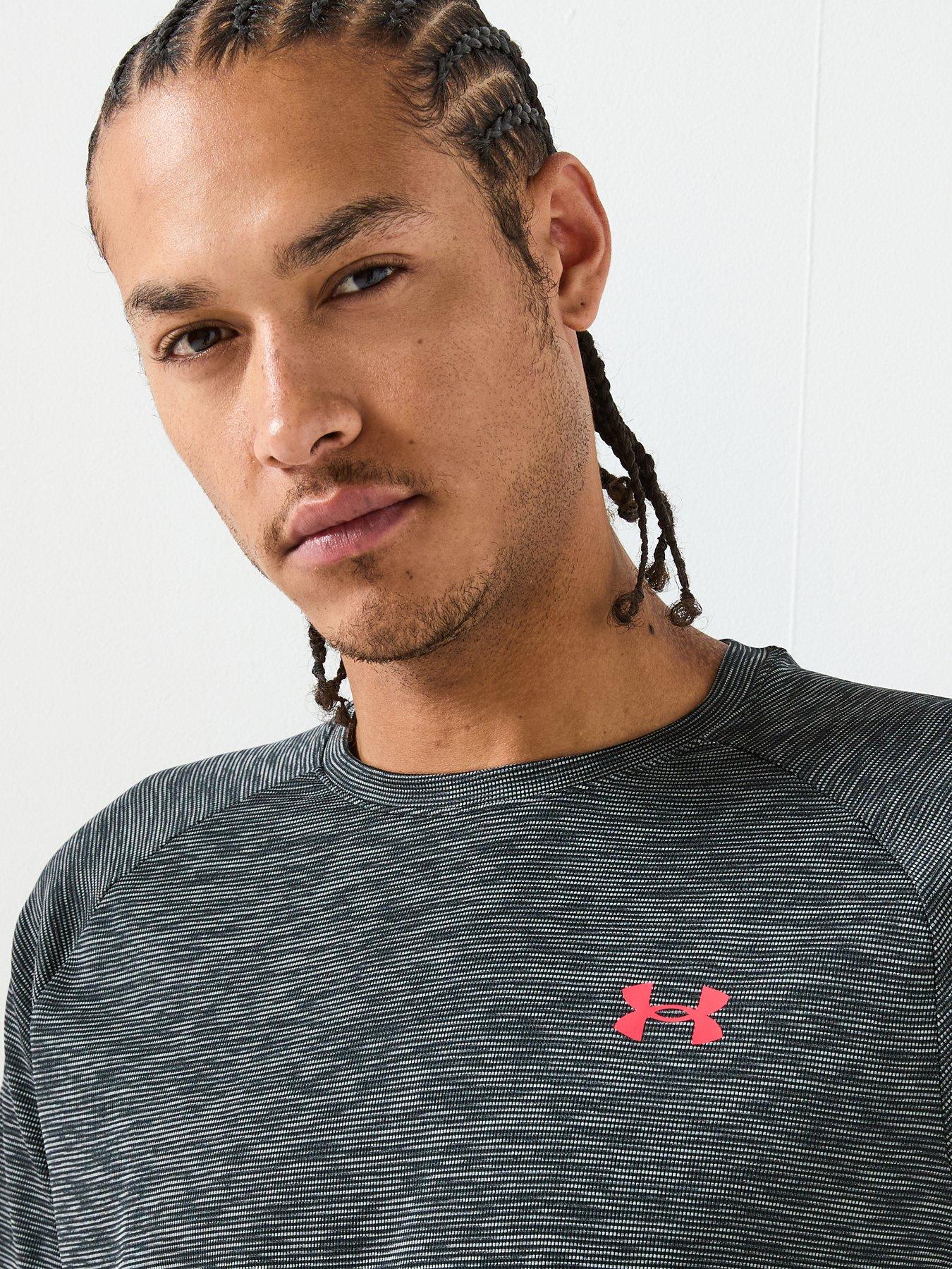 Image 4 of 6 of UNDER ARMOUR Mens Training Tech Textured T-Shirt - Black