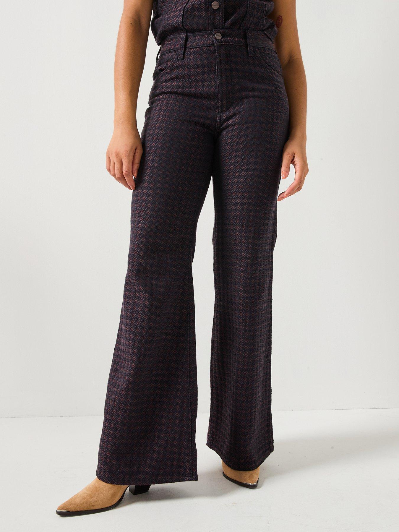 Wrangler 70s Flare Jeans - Mahogany - Black