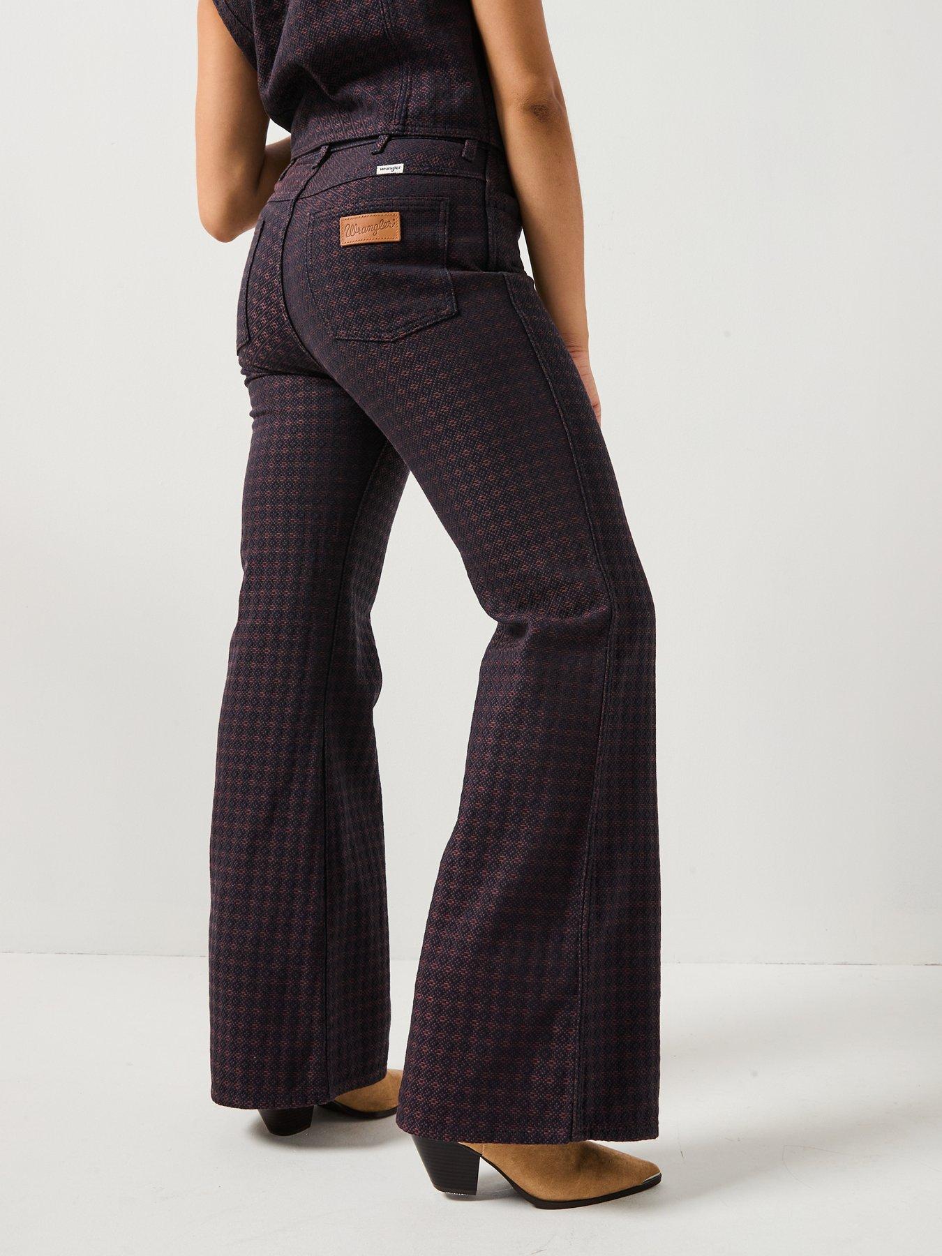 Wrangler 70s Flare Jeans - Mahogany - Black | Very Ireland