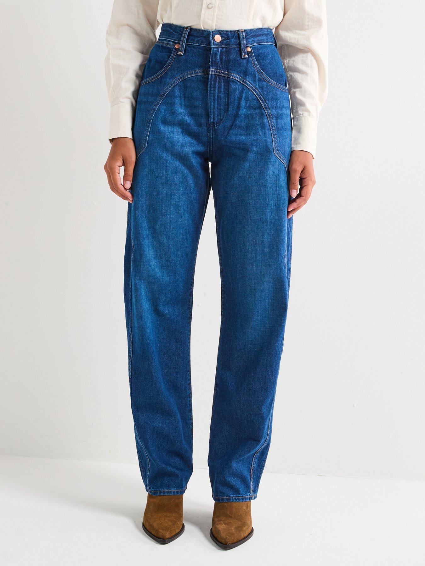 Wrangler Sleek Barrel Jeans - Rustlers Retreat - Blue