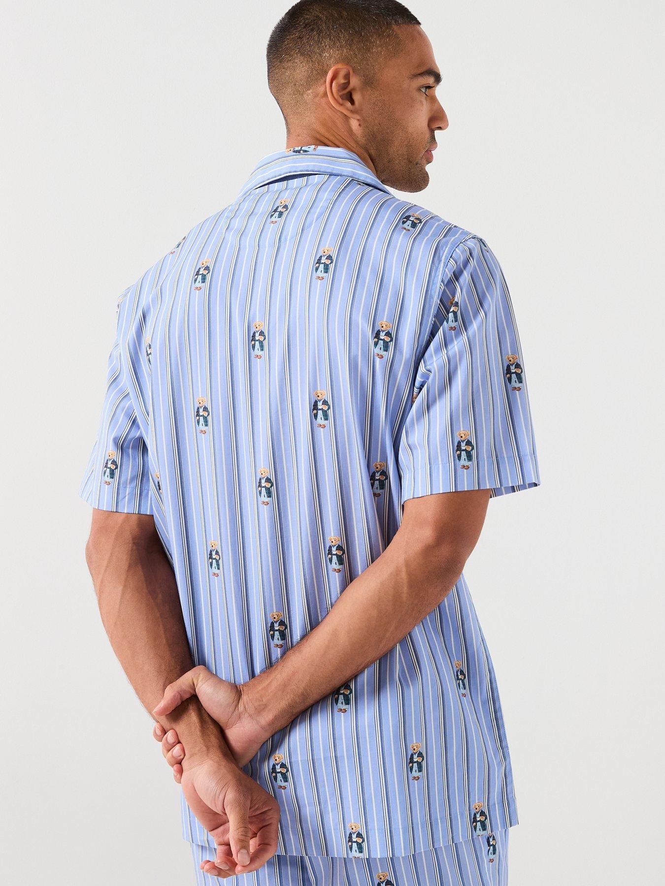 polo-ralph-lauren-all-over-bear-print-woven-pyjama-top-light-bluestillFront