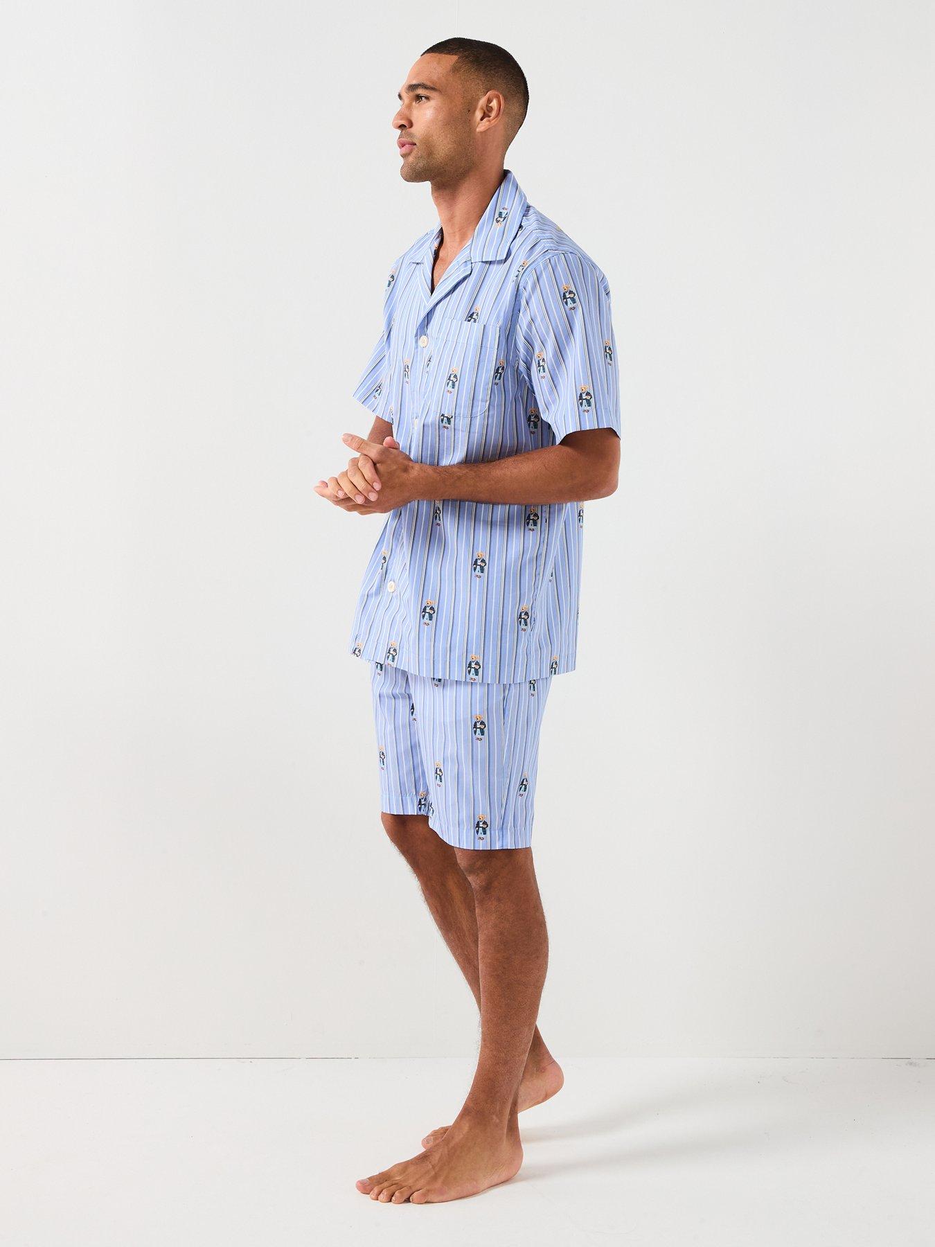 polo-ralph-lauren-all-over-bear-print-woven-pyjama-top-light-blueback