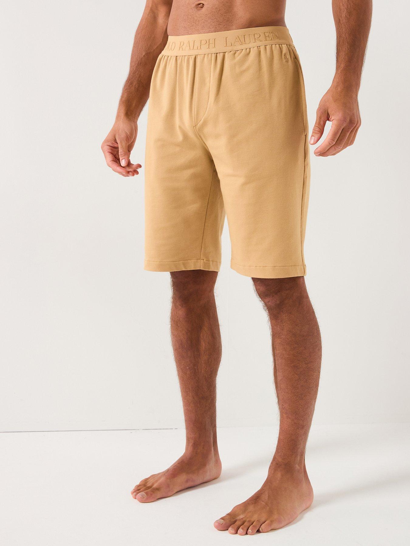 Polo Ralph Lauren Liquid Cotton Tonal Logo Loungewear Shorts - Beige