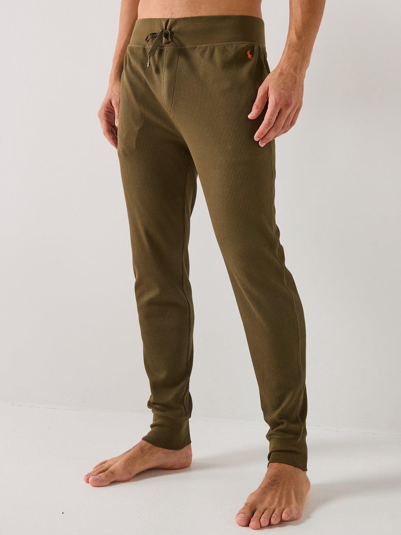 polo-ralph-lauren-waffle-cuffed-loungewear-pants-green