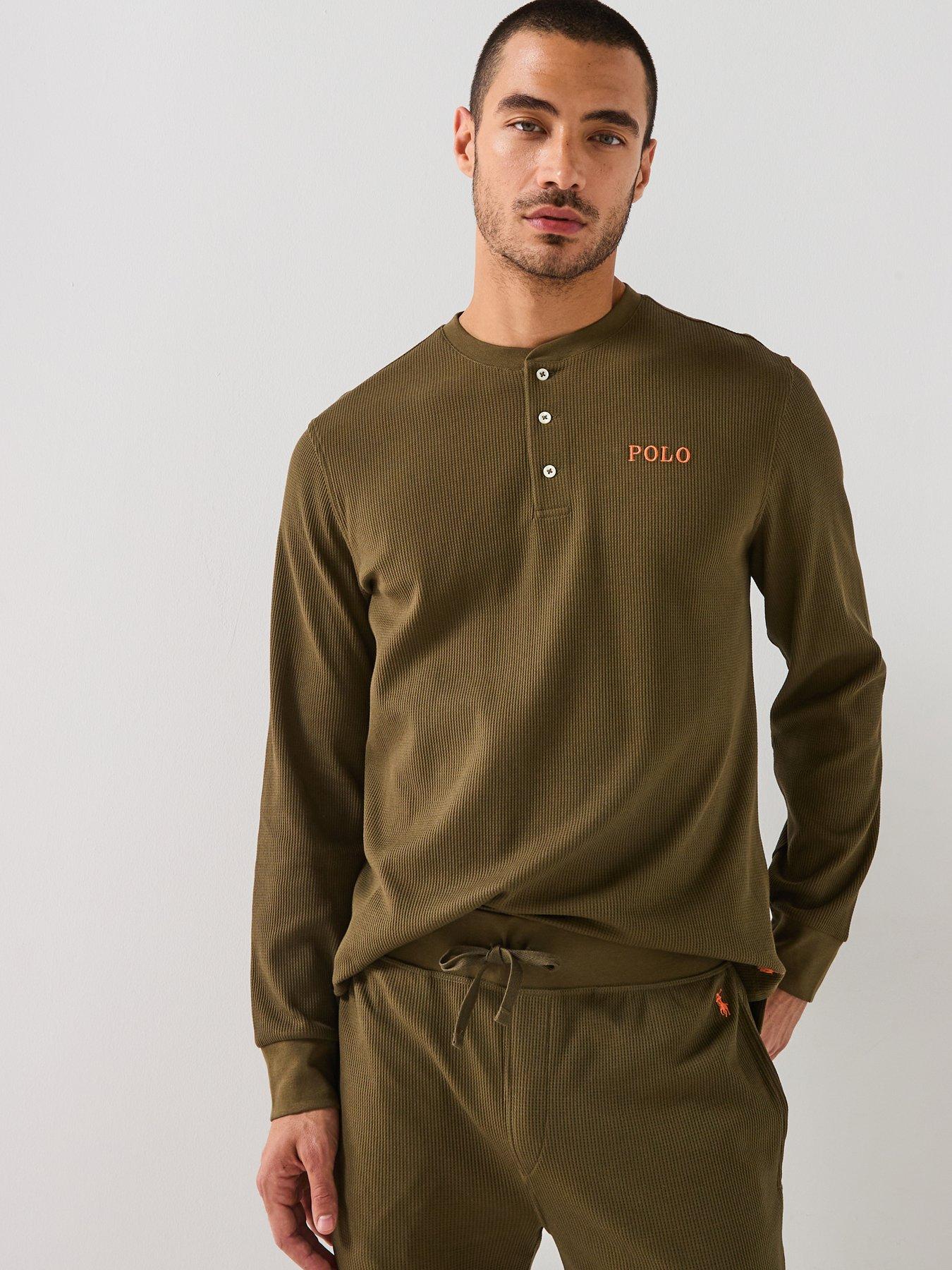 Polo Ralph Lauren Loungewear Henley Long Sleeve T-Shirt - Green