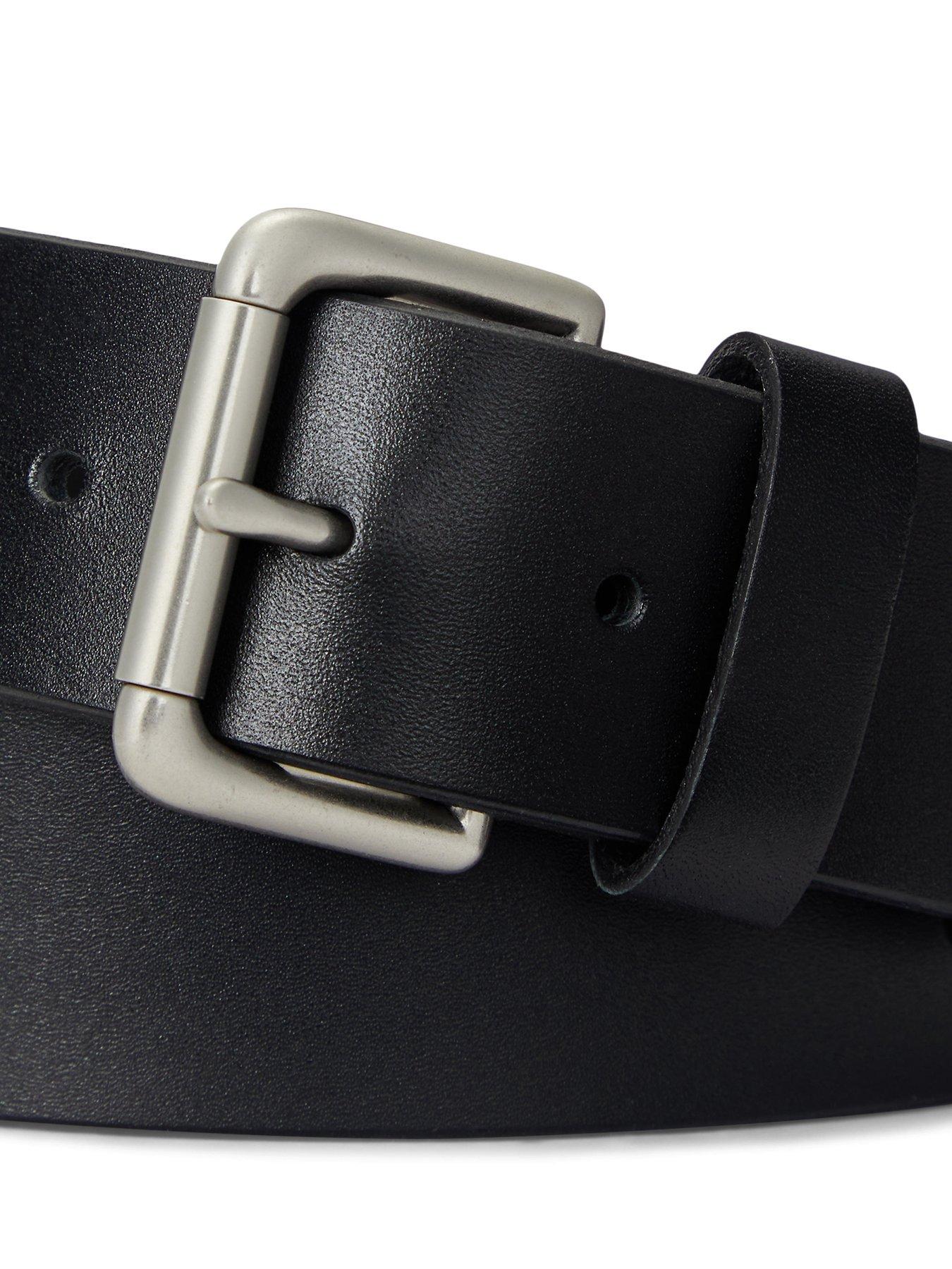 Image 2 of 2 of Polo Ralph Lauren Roller Leather Belt - Black