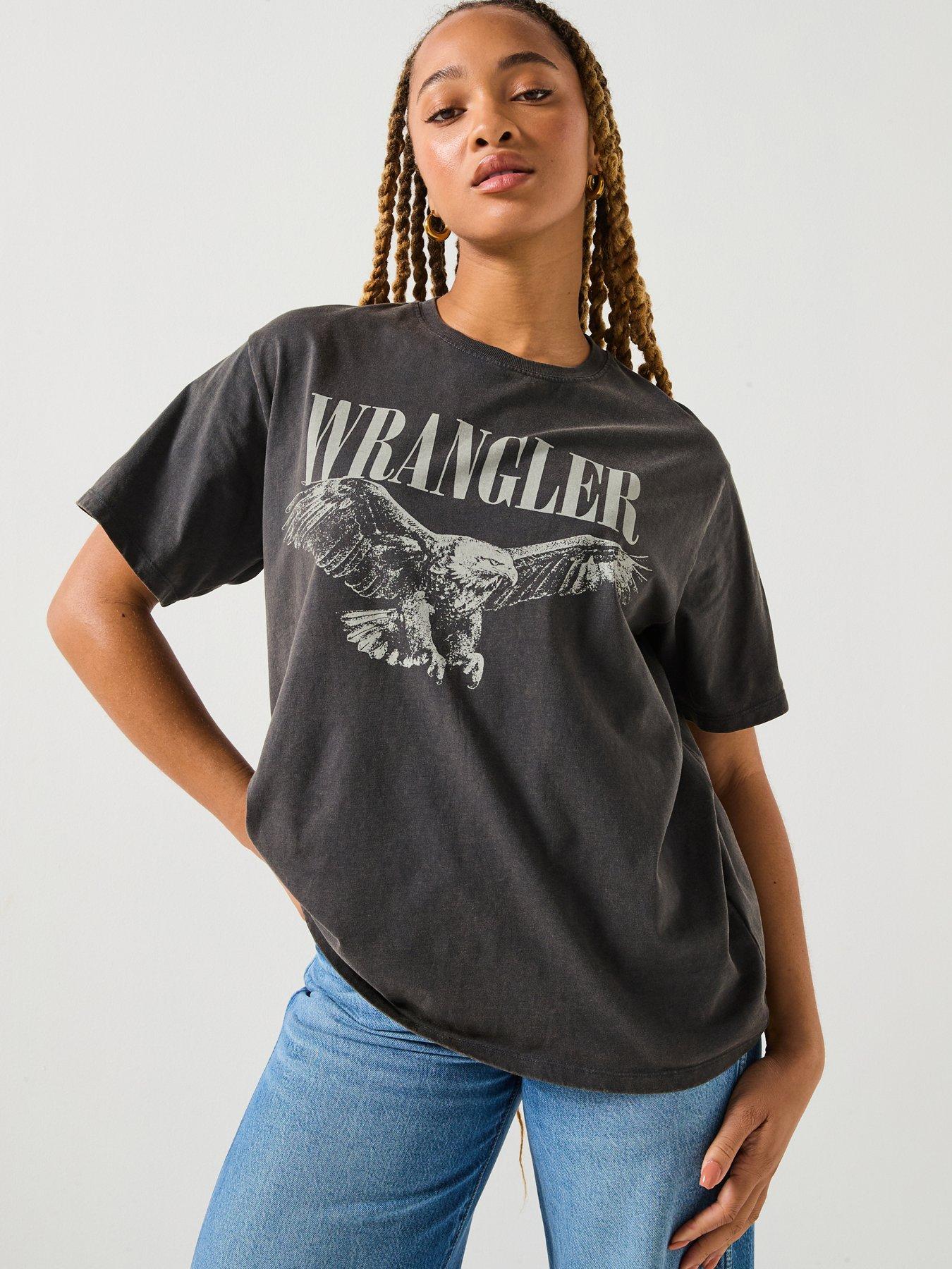 Wrangler Girlfriend Tee - Faded Black