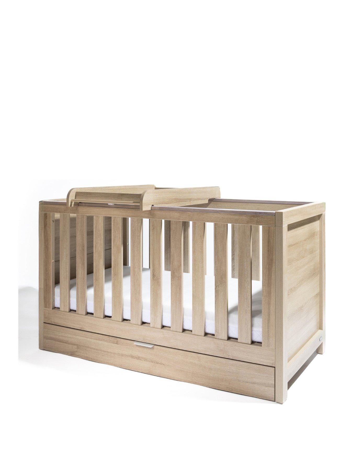 tutti-bambini-modena-oak-cot-bed-with-drawer-cot-top-changer-and-mattressback