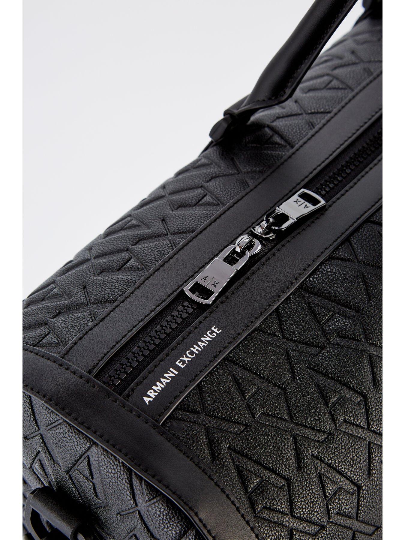 armani-exchange-liam-monogram-pu-holdall-bag-blackoutfit