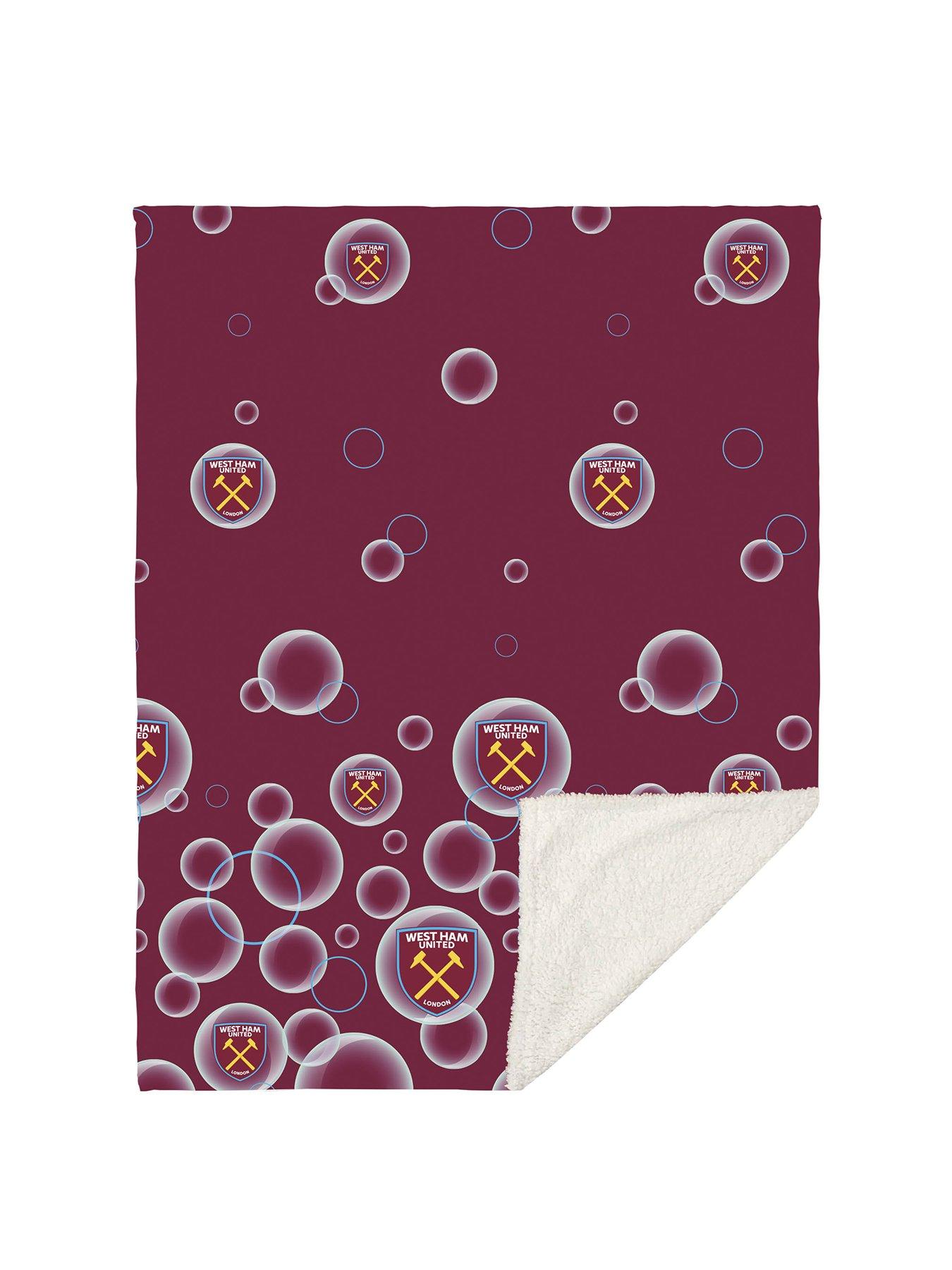 West Ham United West Ham Forever Blowing Bubbles Sherpa Blanket