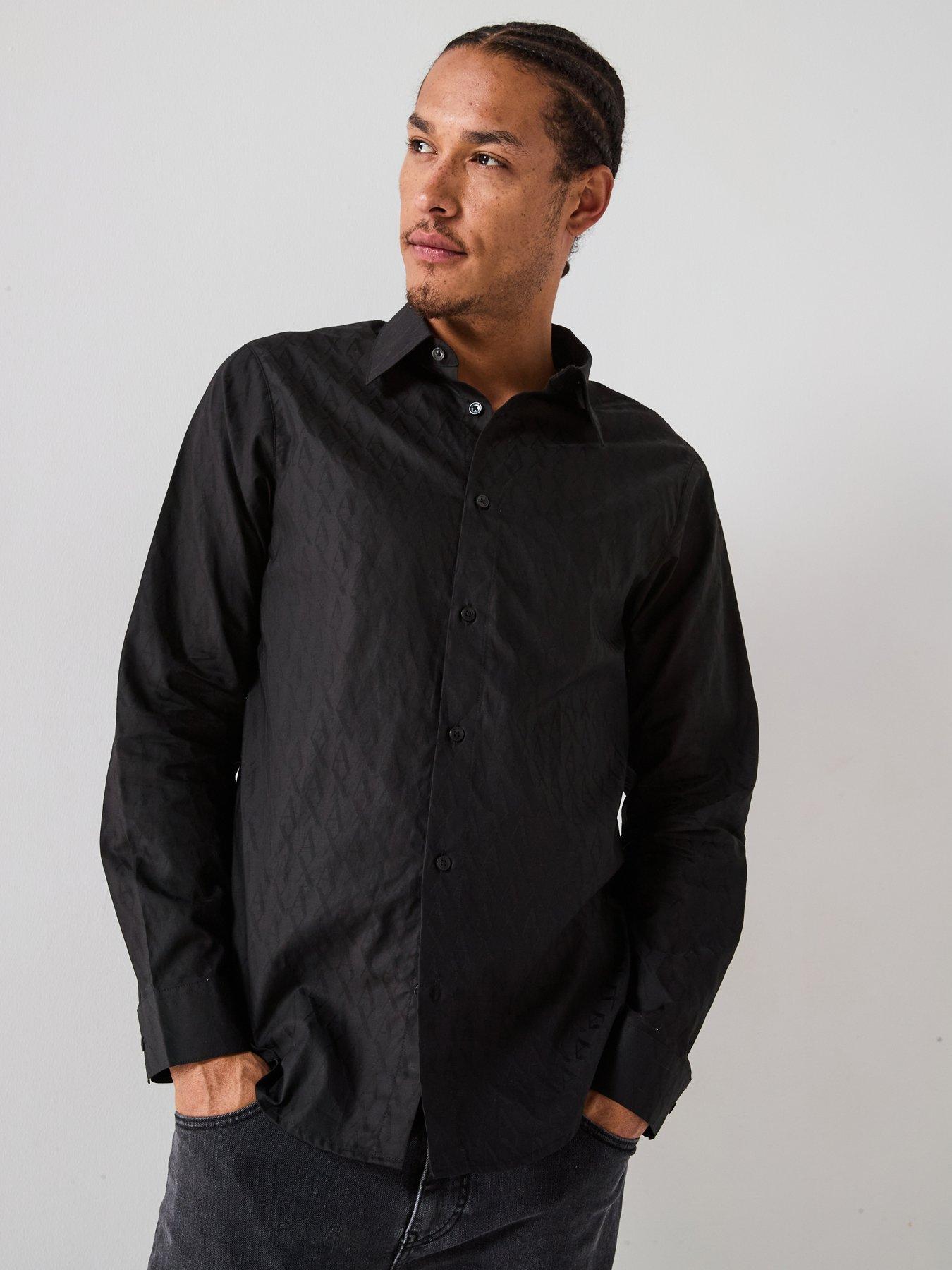 armani-exchange-all-over-monogram-long-sleeve-shirt-black