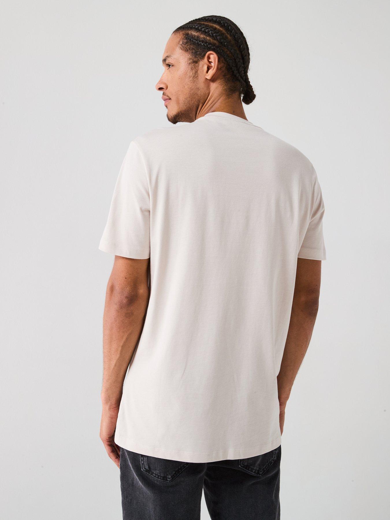 Image 2 of 4 of Armani Exchange Ax Flocked Logo T-Shirt - Off White