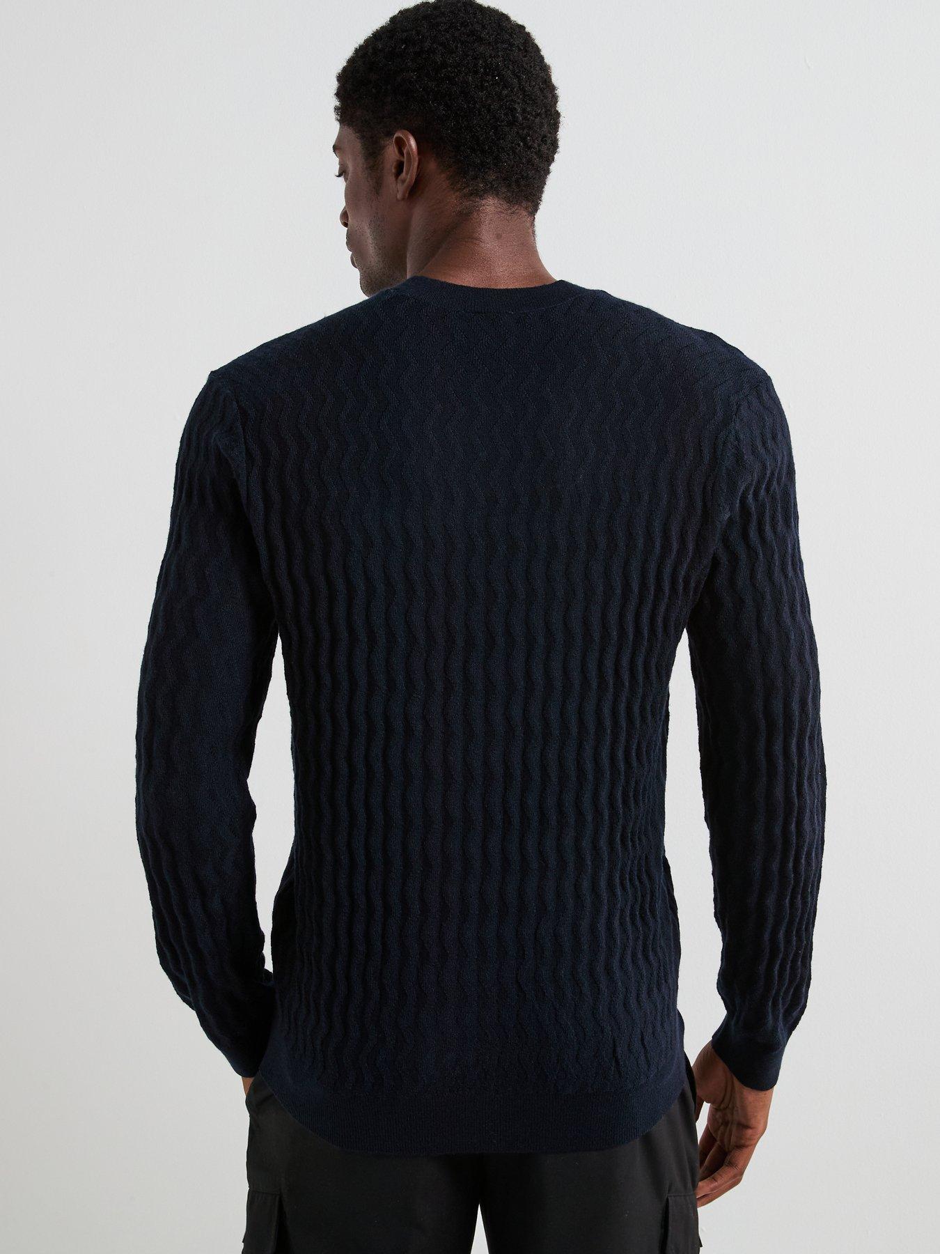 armani-exchange-zig-zag-textured-knitted-jumper-navystillFront