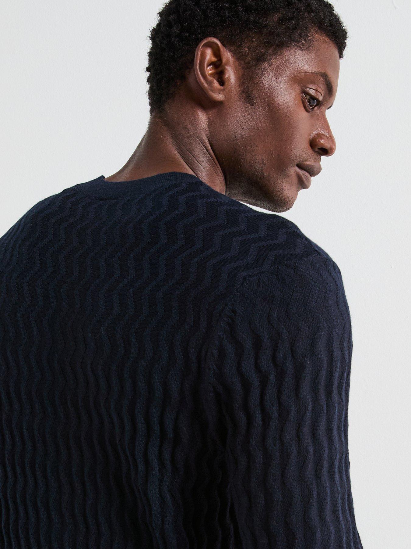 armani-exchange-zig-zag-textured-knitted-jumper-navydetail