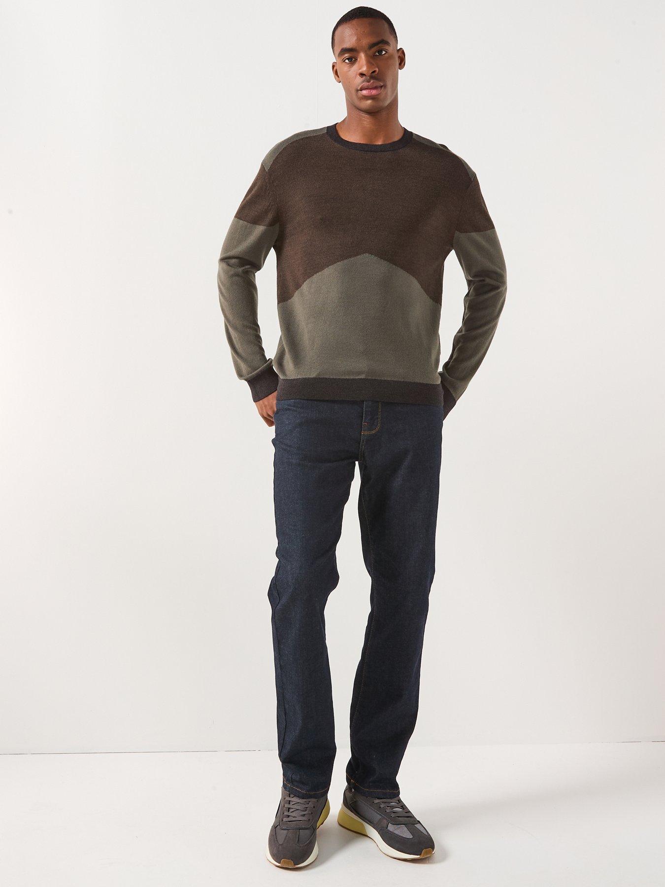 armani-exchange-colour-block-knitted-jumper-brownback