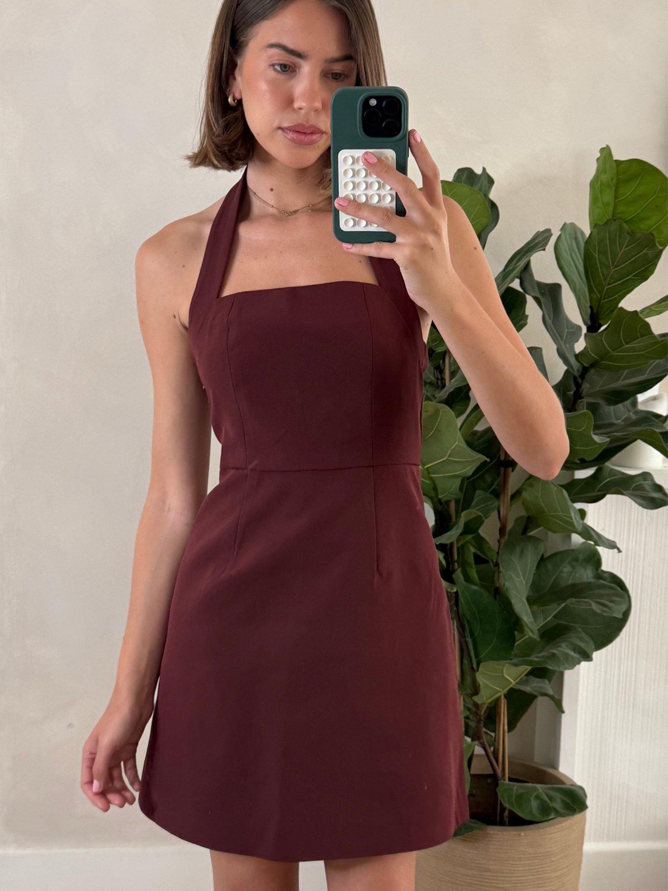 style-cheat-halter-mini-dress-brown