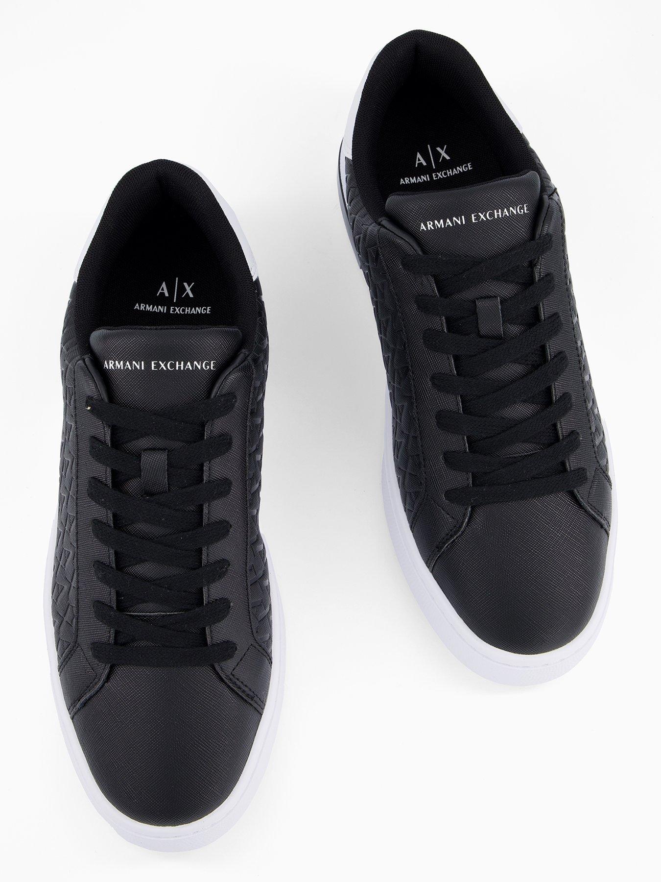 armani-exchange-monogram-pu-trainers-blackoutfit