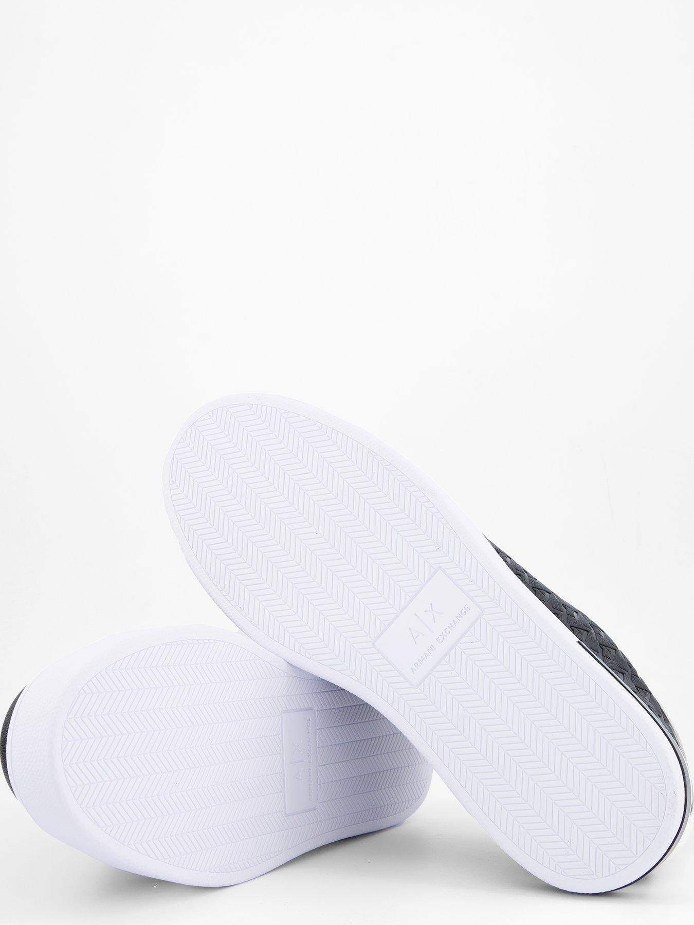 armani-exchange-monogram-pu-trainers-blackdetail