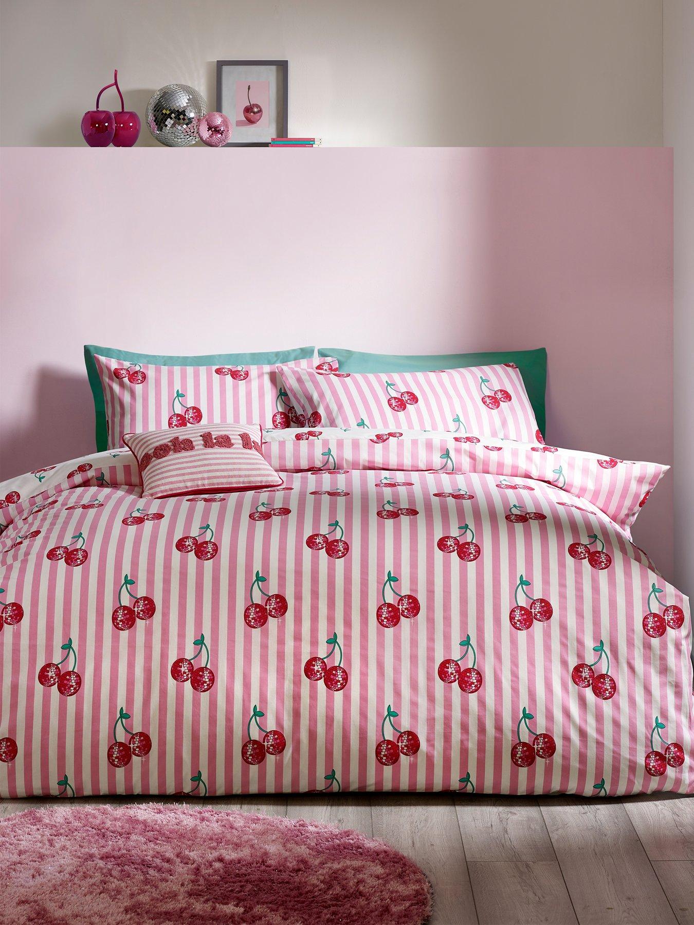 Image 1 of 6 of Catherine Lansfield Disco Cherries Duvet Set