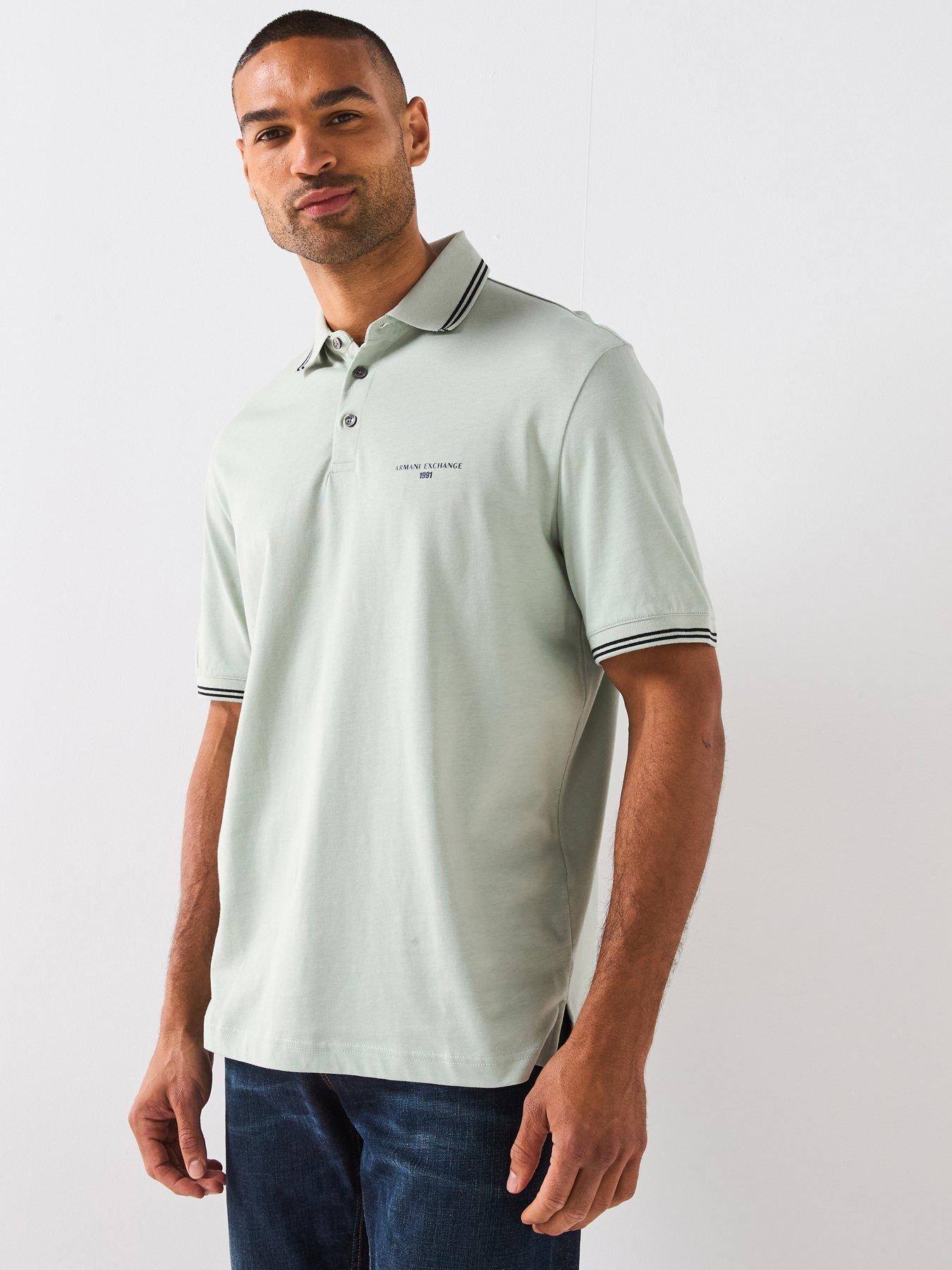 armani-exchange-interlock-short-sleeve-tipped-polo-shirt-light-green