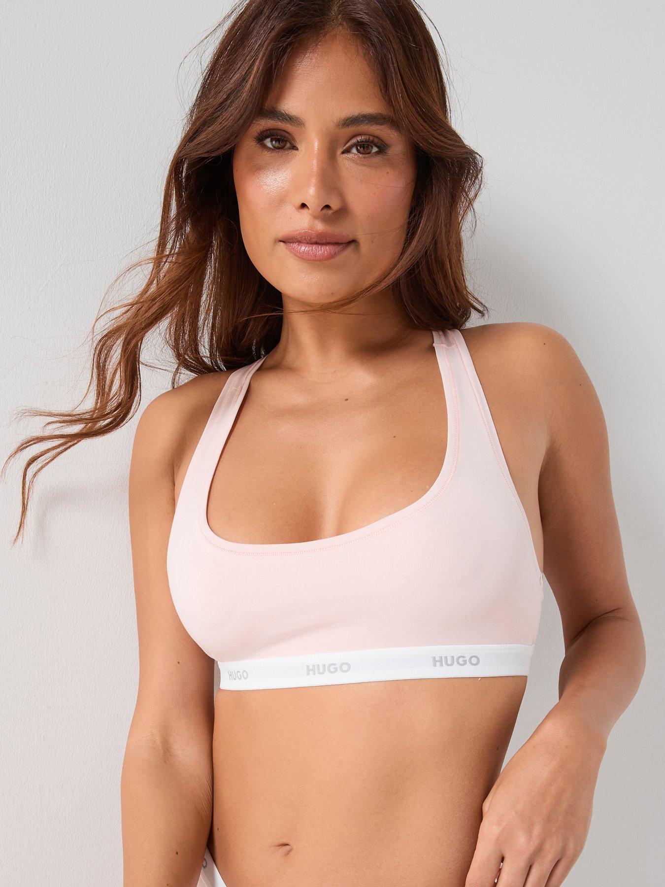 HUGO Logo Bralette - Pink