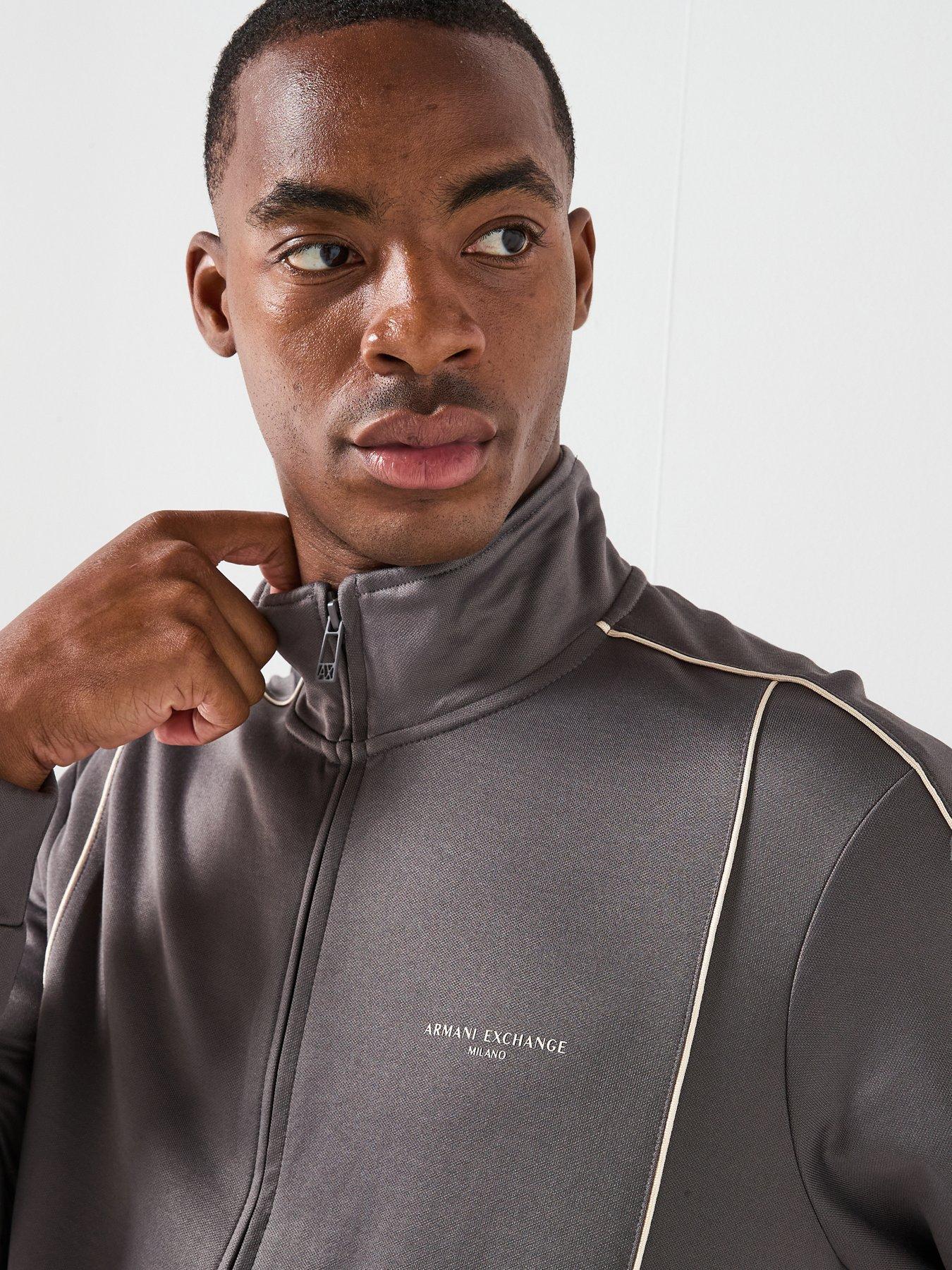 armani-exchange-piped-track-top-greyoutfit