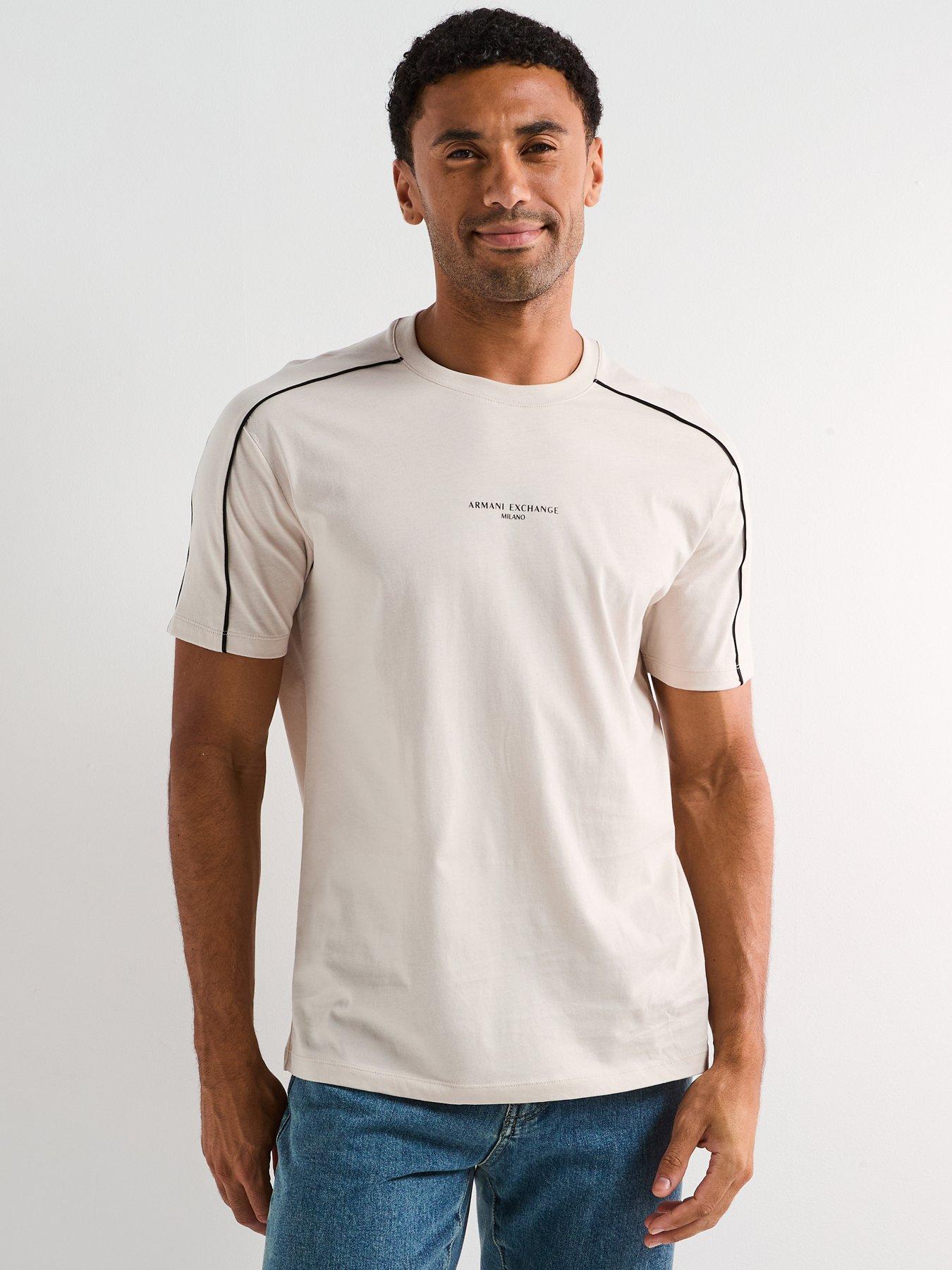 Armani Exchange Piped T-Shirt - Off White