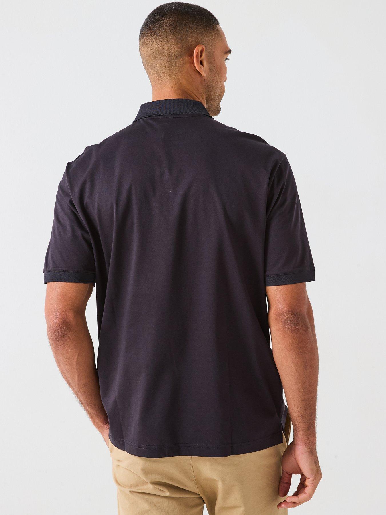 armani-exchange-zip-neck-polo-shirt-navystillFront