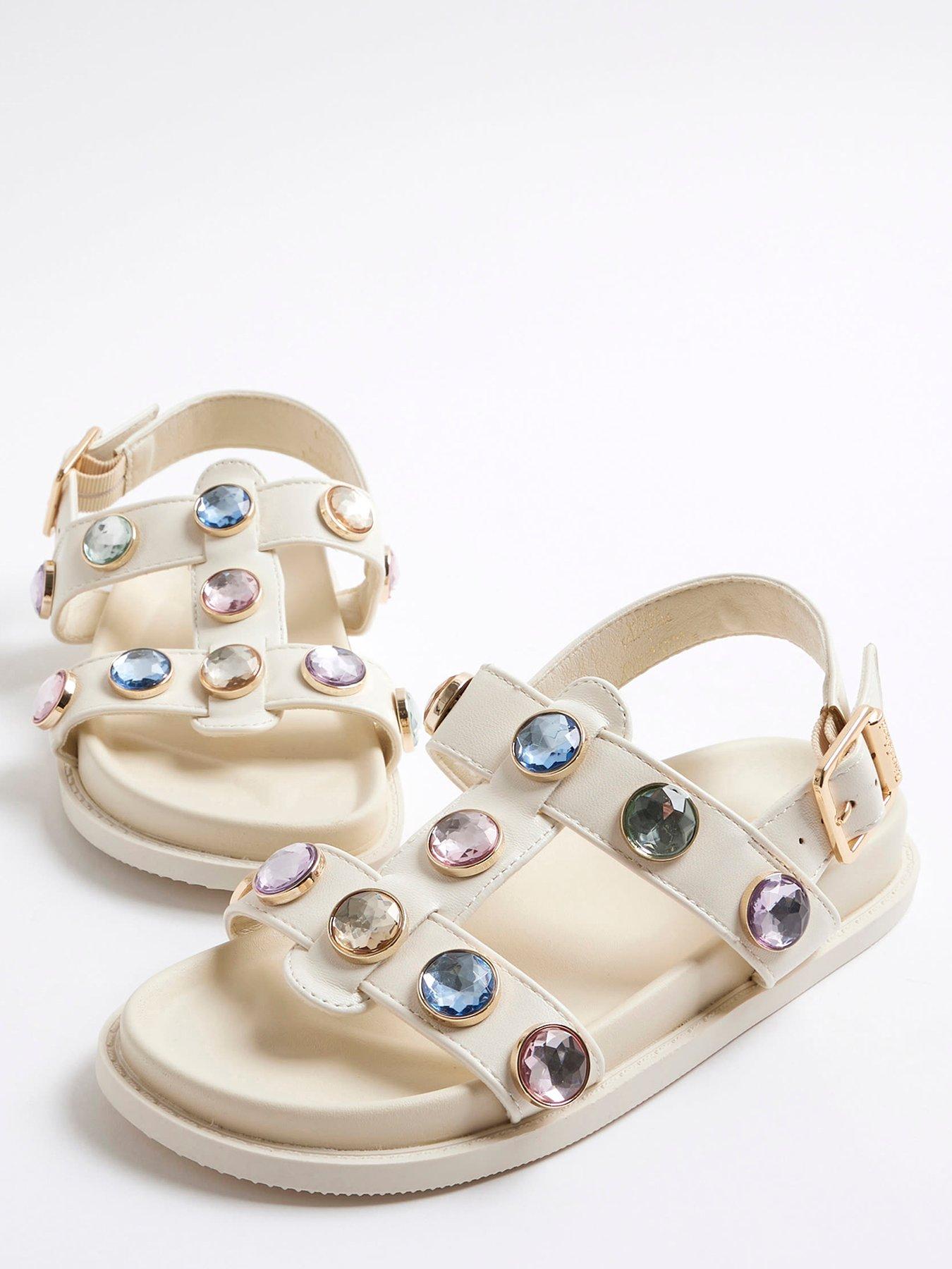 river-island-older-girls-gem-sandals-creamoutfit