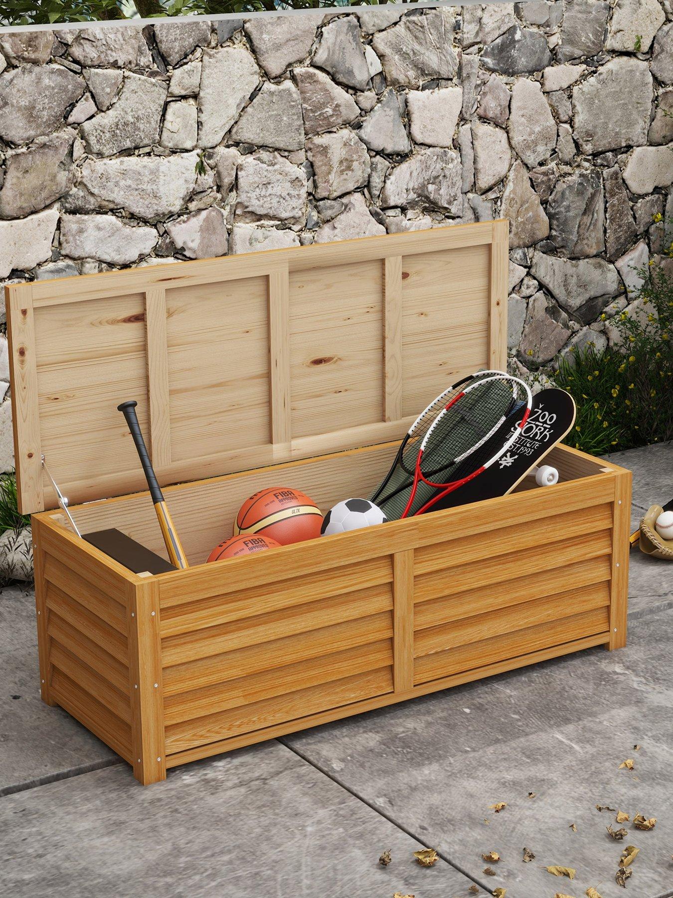 undefined 292L Outdoor Storage Box for Patio, Pool, Light Brown