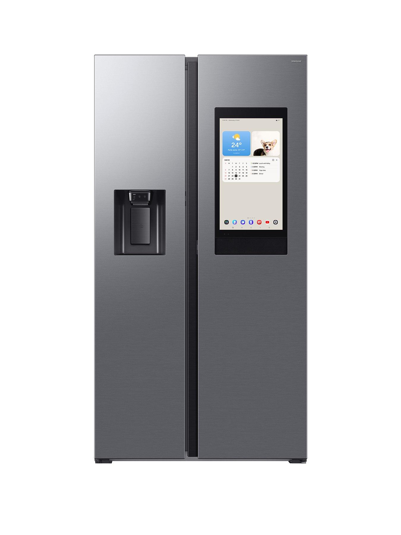 Samsung Samsung Family Hub RS90F66BETEU Wifi Connected Plumbed Total No Frost American Fridge Freezer - Silver - E Rated