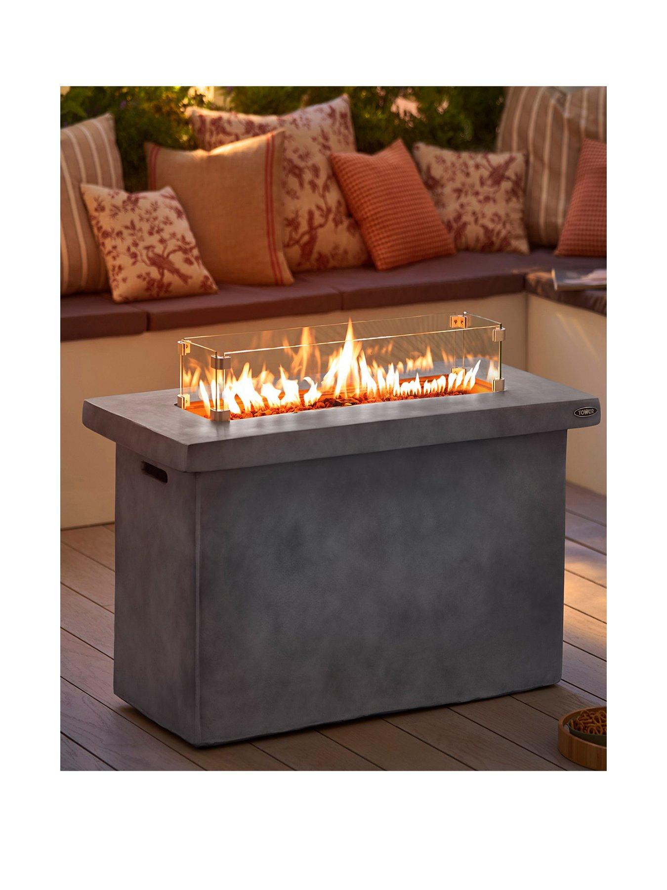 Tower Magna Rectangular Gas Fire Pit