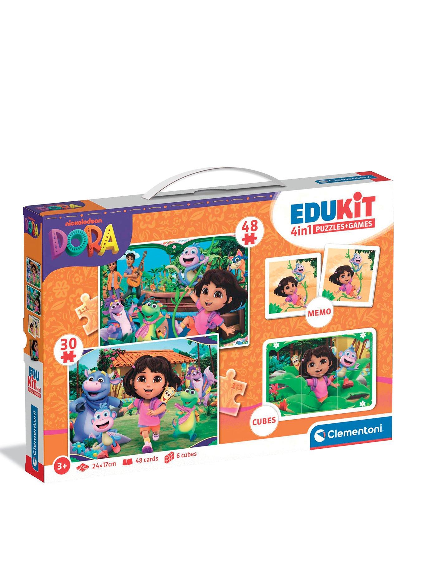 clementoni-dora-the-explorer-edukit-4-in-1-jigsaw-puzzles-and-games-set