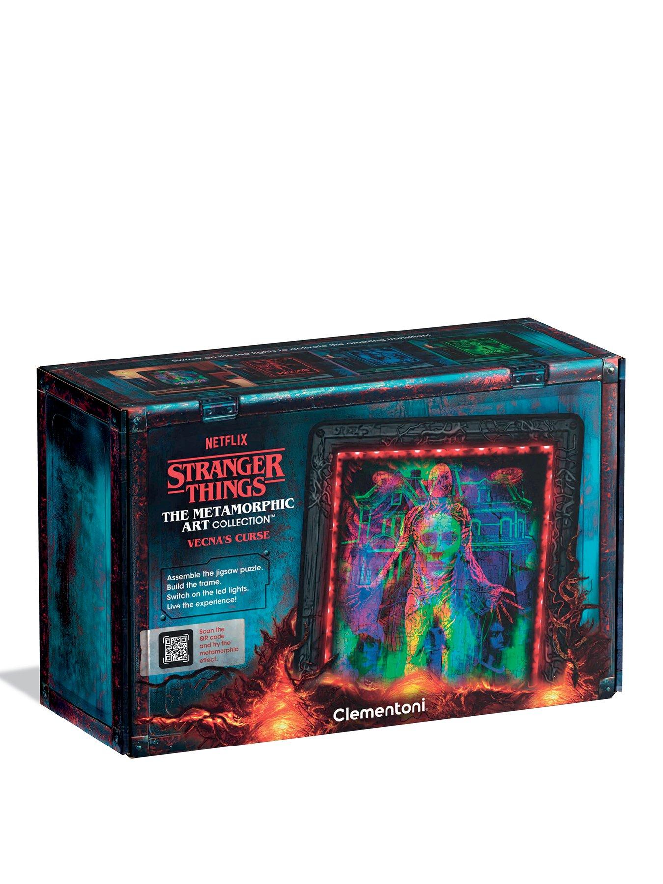 Clementoni Stranger Things – Vecna's Curse – 520-Piece Jigsaw Puzzle with Metamorphic Art and LED Light Display