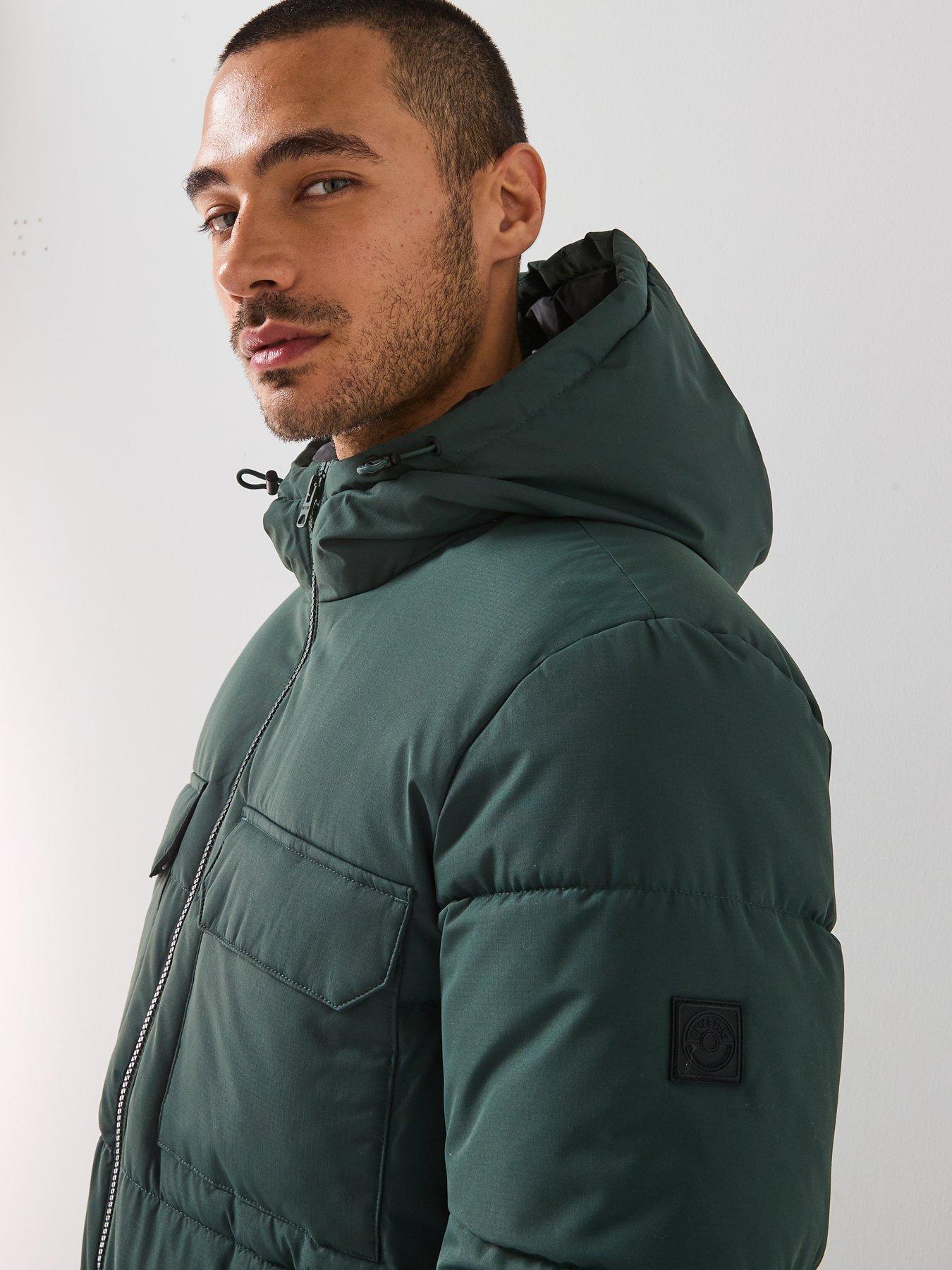 only-sons-elijah-padded-hooded-coat-dark-greendetail