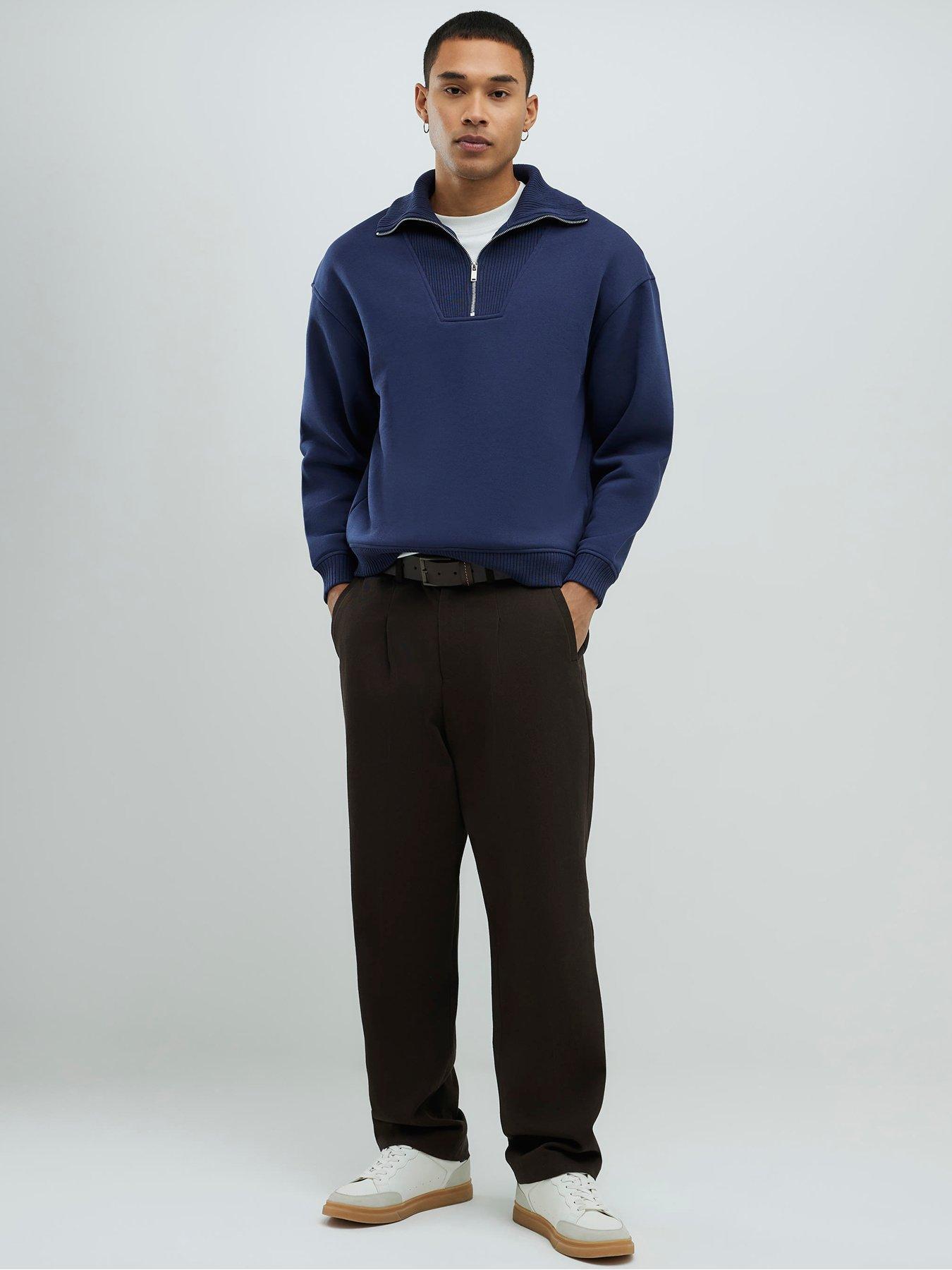 river-island-essentials-14-zip-sweat-navyback