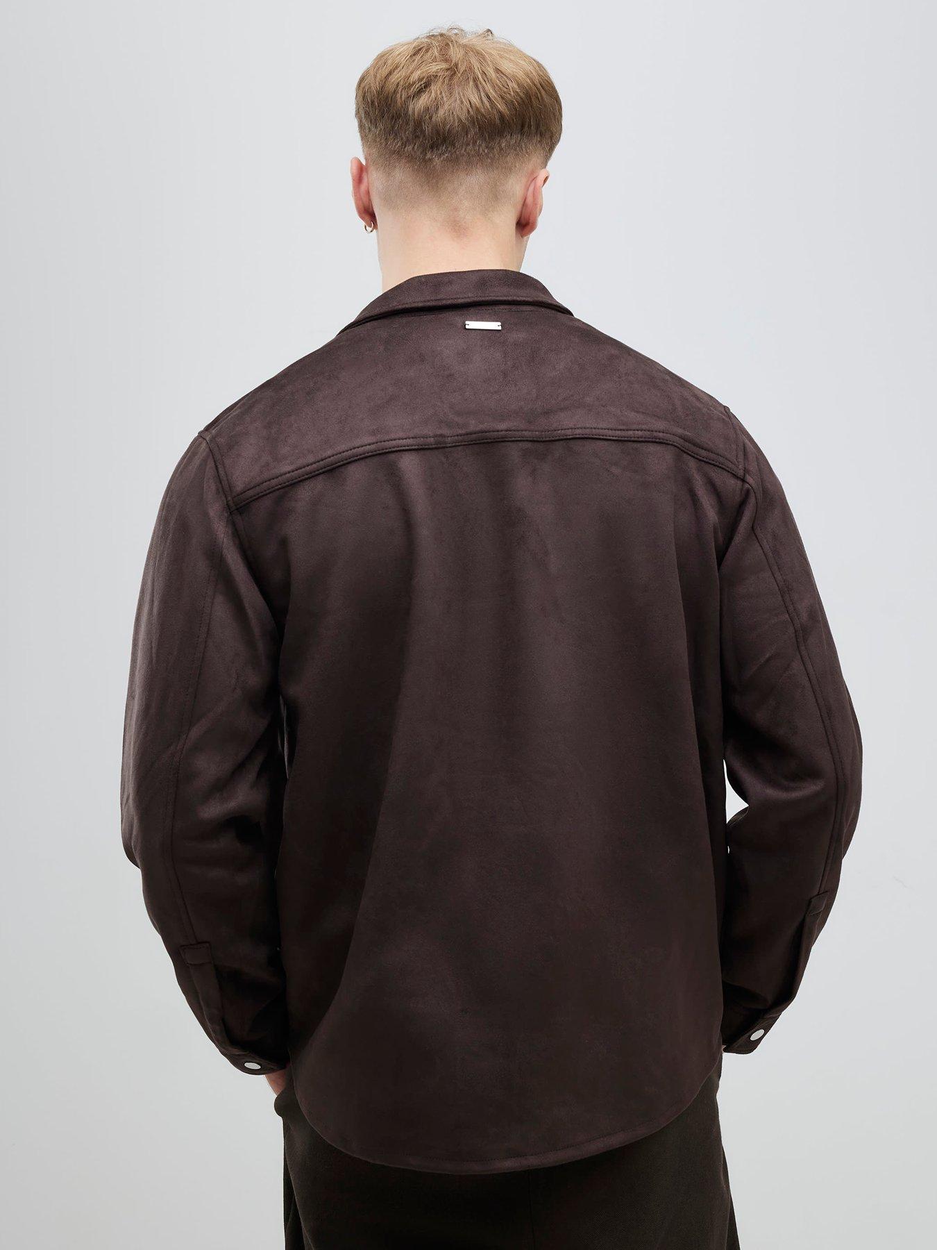 river-island-long-sleeve-suede-overshirt-dark-brownstillFront