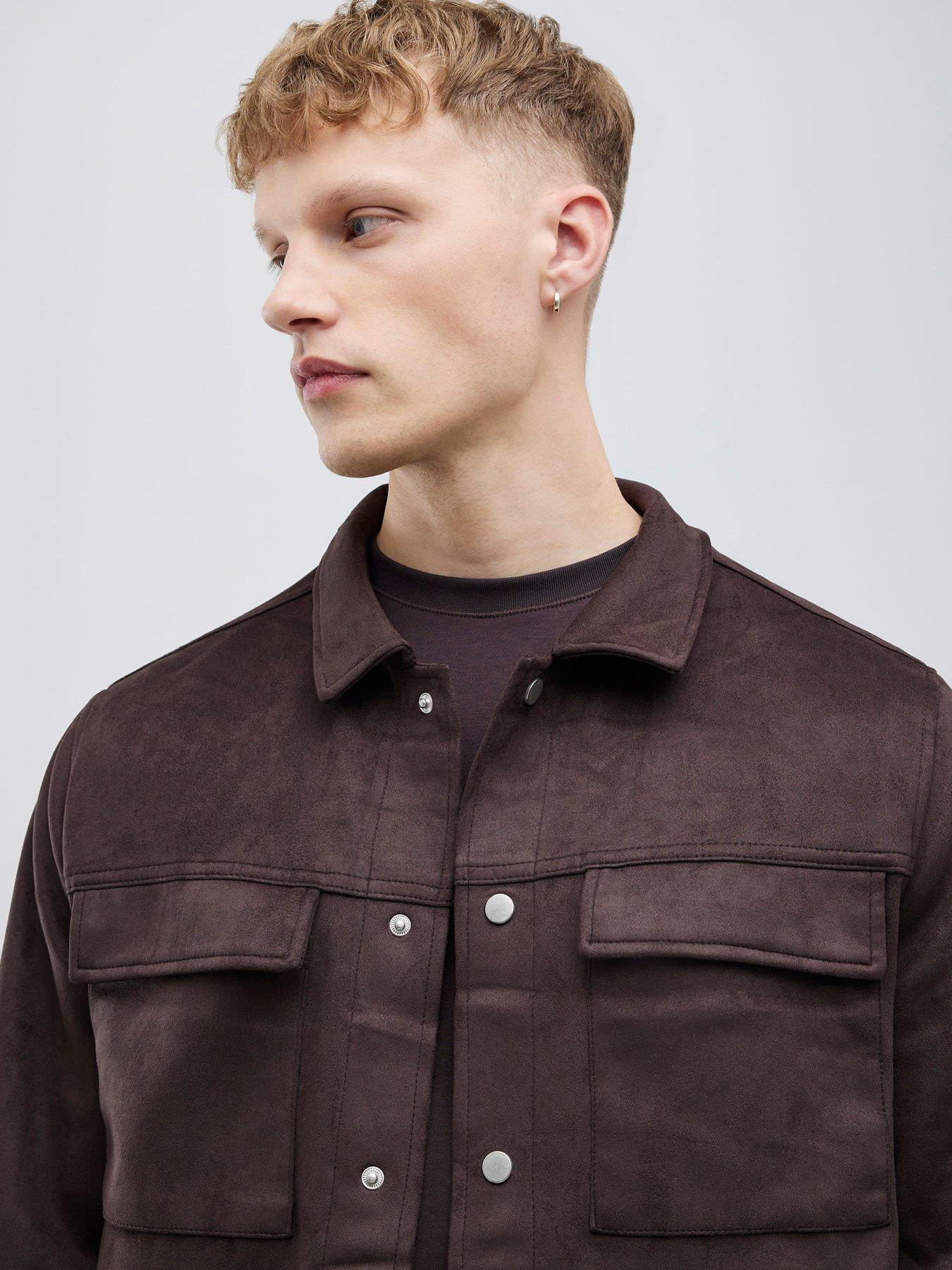 river-island-long-sleeve-suede-overshirt-dark-brownoutfit