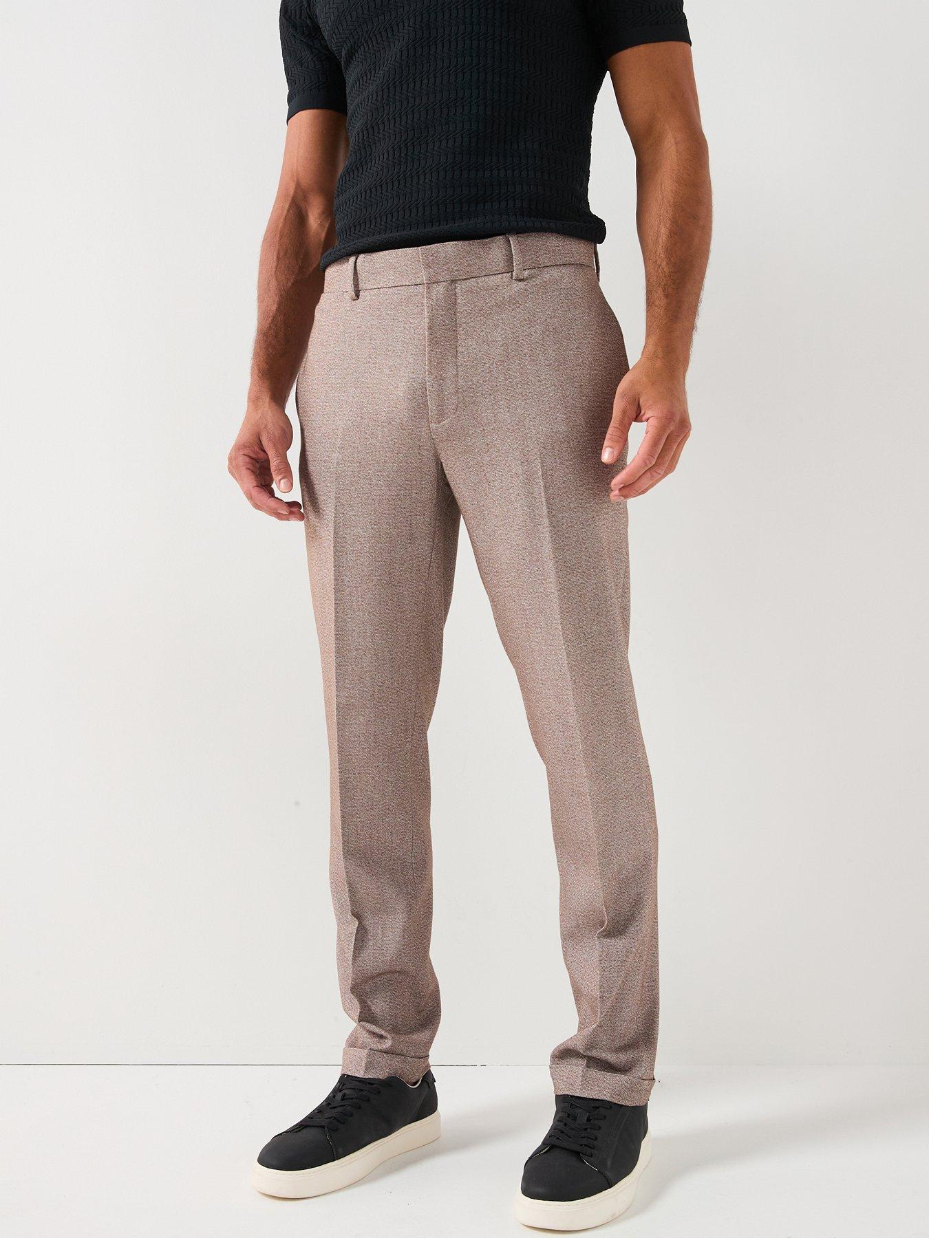 river-island-slim-fit-textured-suit-trousers-beige
