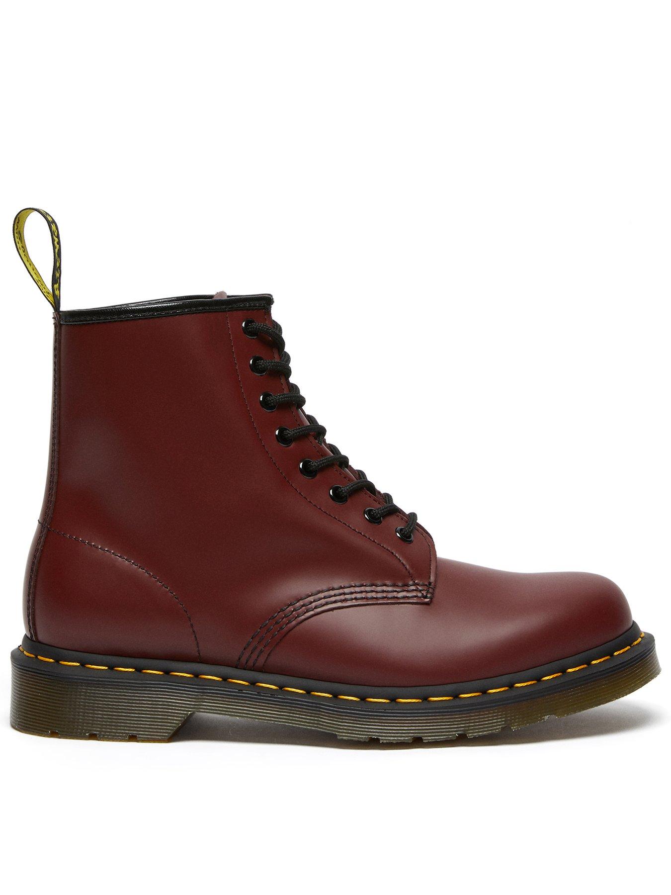Dr Martens 1460 8 Eye Boot Cherry Smooth - Red