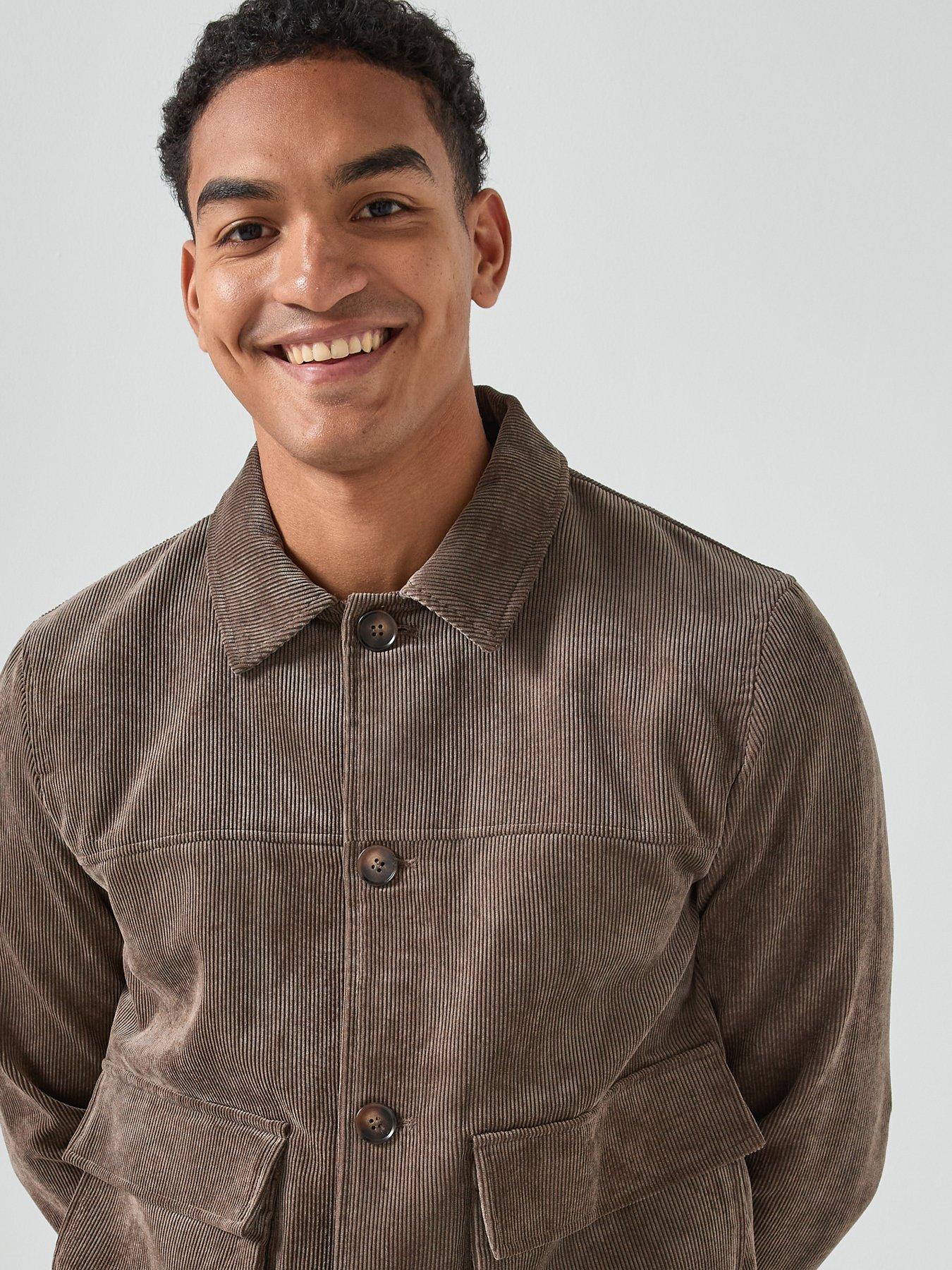Image 4 of 5 of ONLY & SONS Lance Cord Jacket - Brown