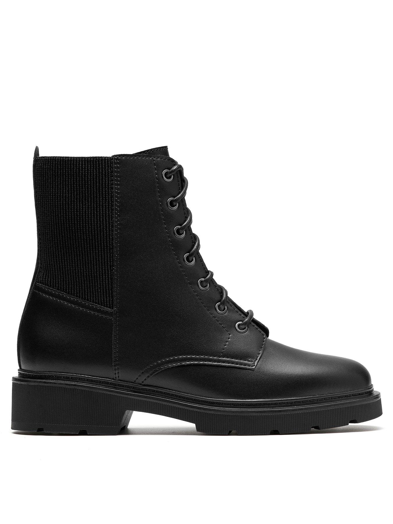 Image 1 of 6 of Clarks Wide Fit Lauryl West Boots - Black