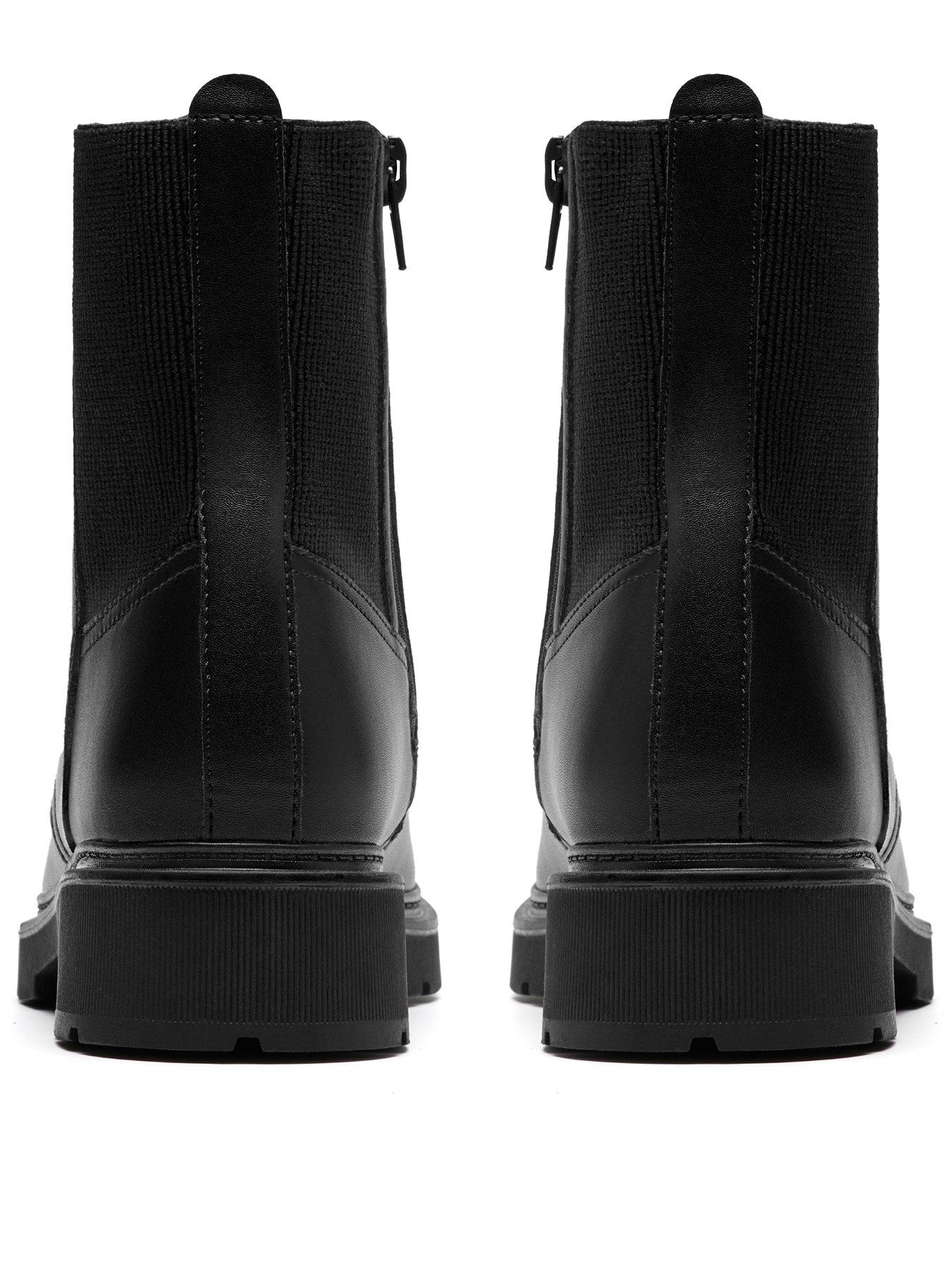 Image 3 of 6 of Clarks Wide Fit Lauryl West Boots - Black