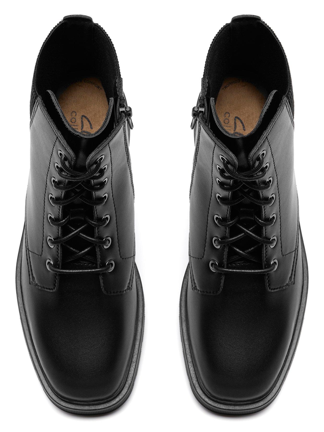 Image 4 of 6 of Clarks Wide Fit Lauryl West Boots - Black