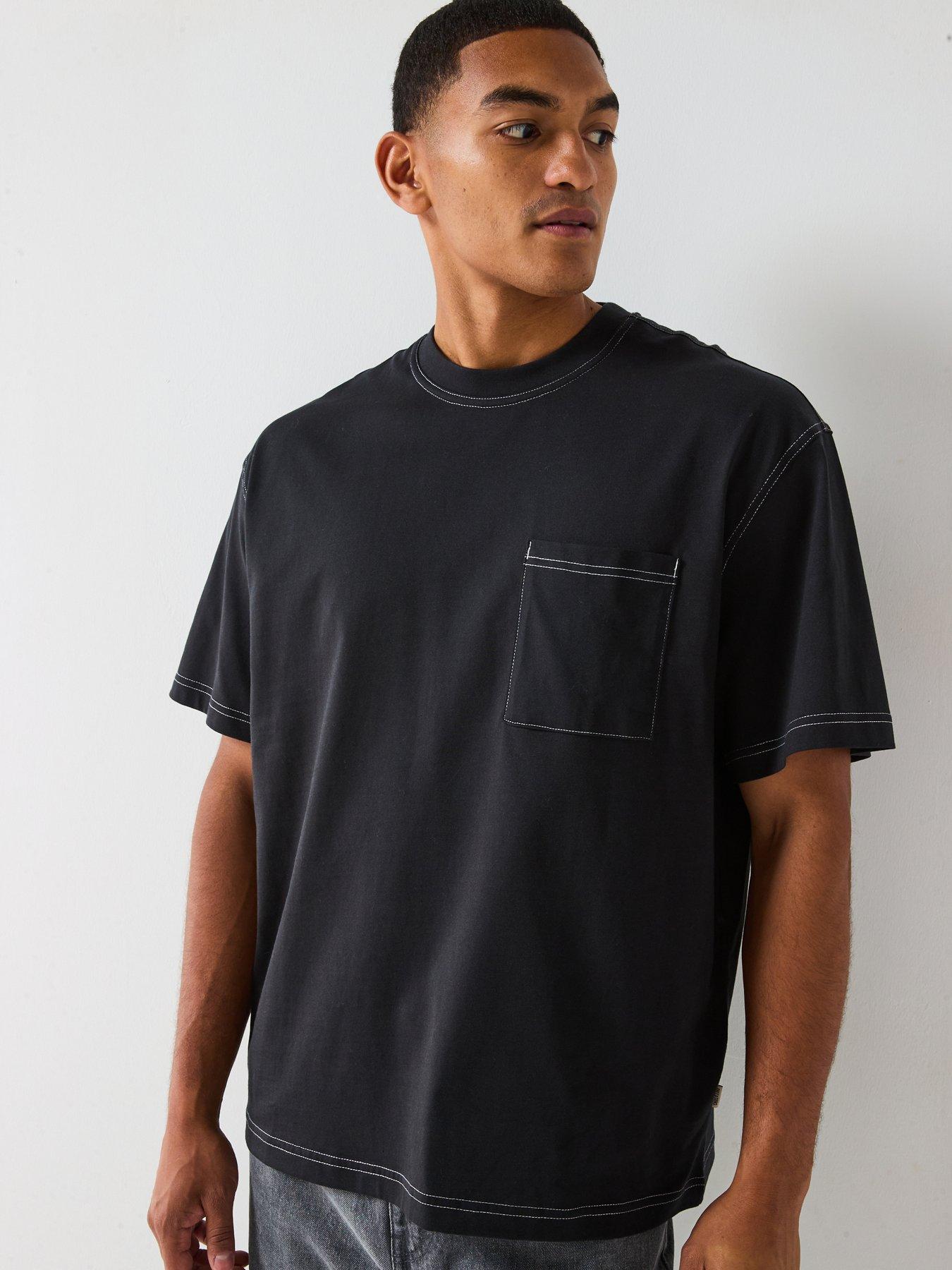 ONLY & SONS Larry Oversized Short Sleeve Pocket T-Shirt - Black