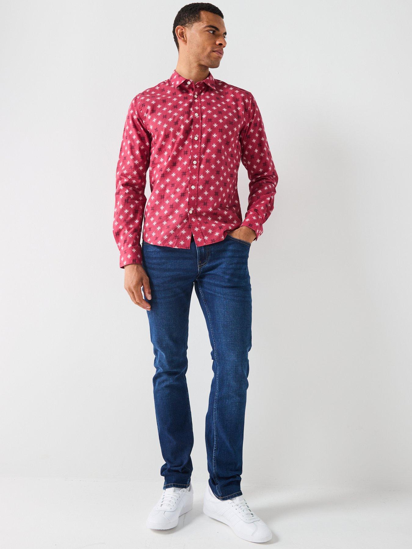only-sons-christmas-printed-novelty-shirt-redback