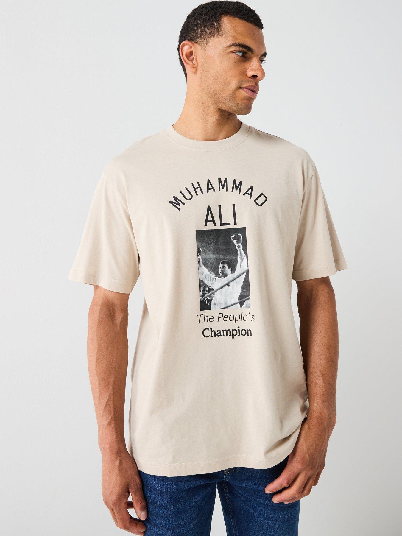 only-sons-muhammad-ali-graphic-short-sleeve-t-shirt-beige
