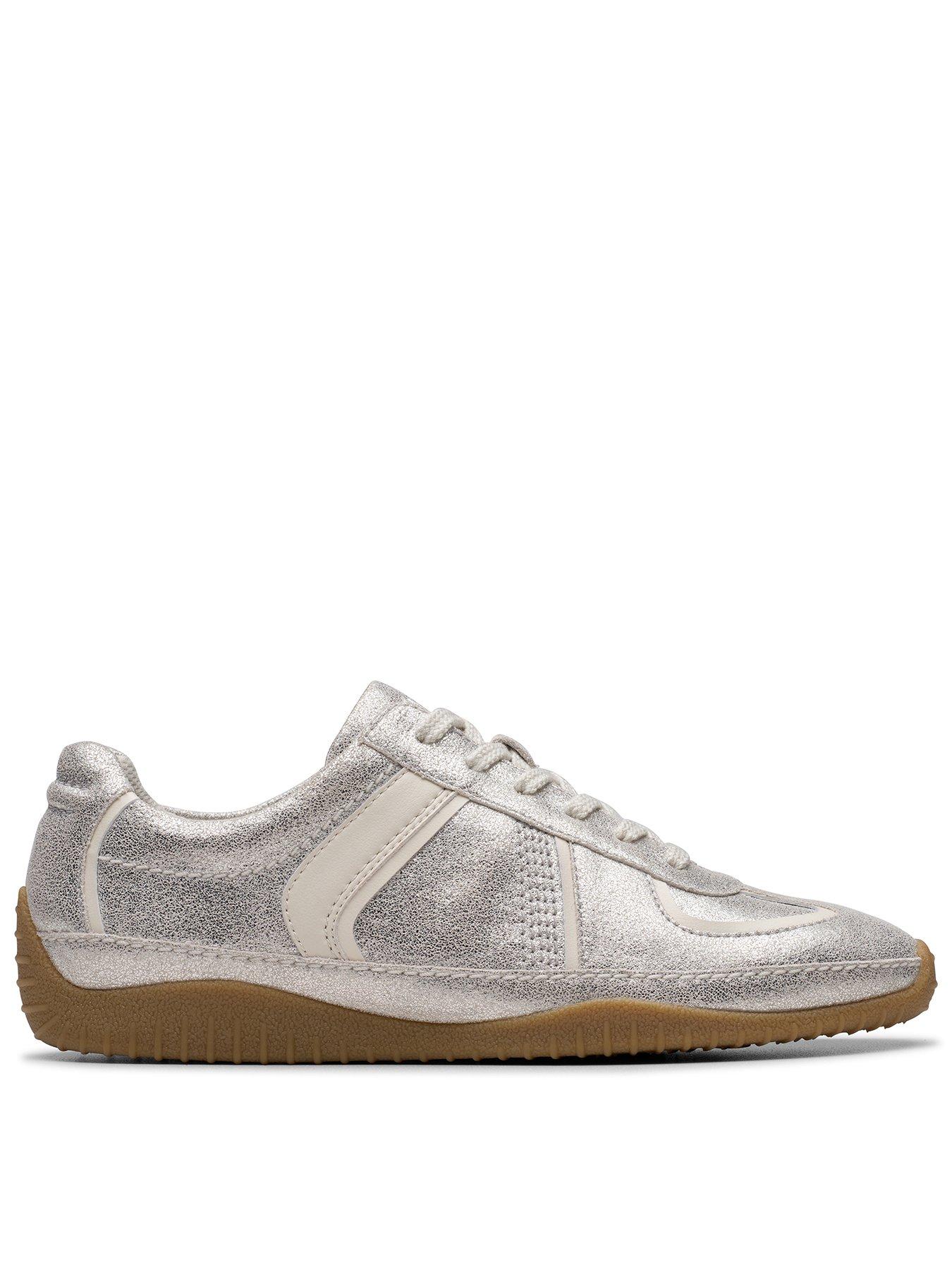 Clarks Meridor Lo Trainers - Silver